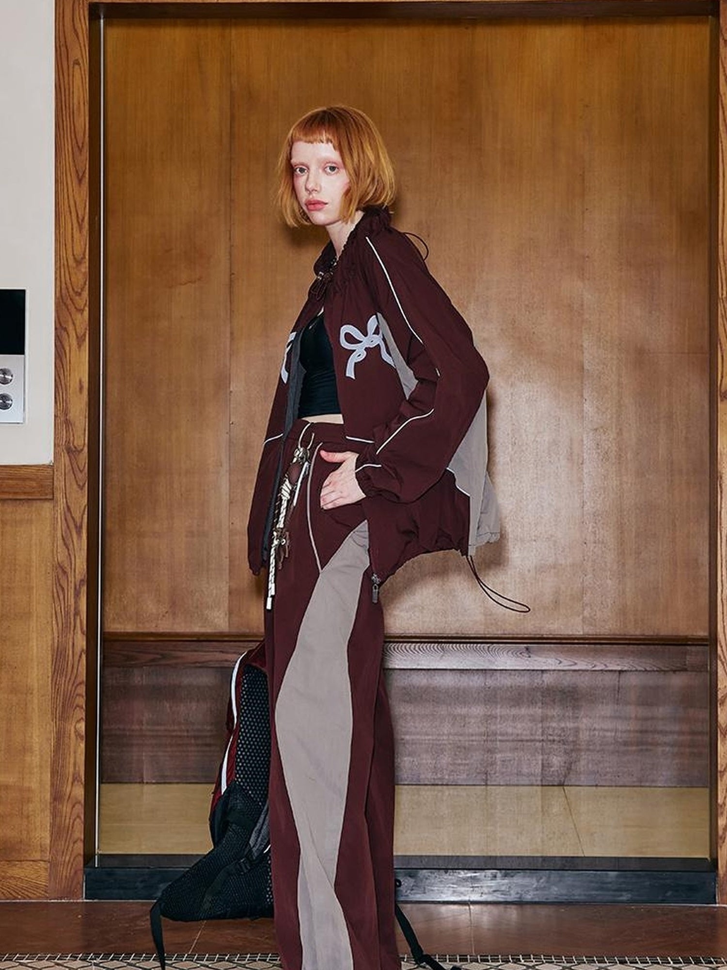 DIDDI MODA Butterfly Patchwork Colorblock Sporty Sunproof Set