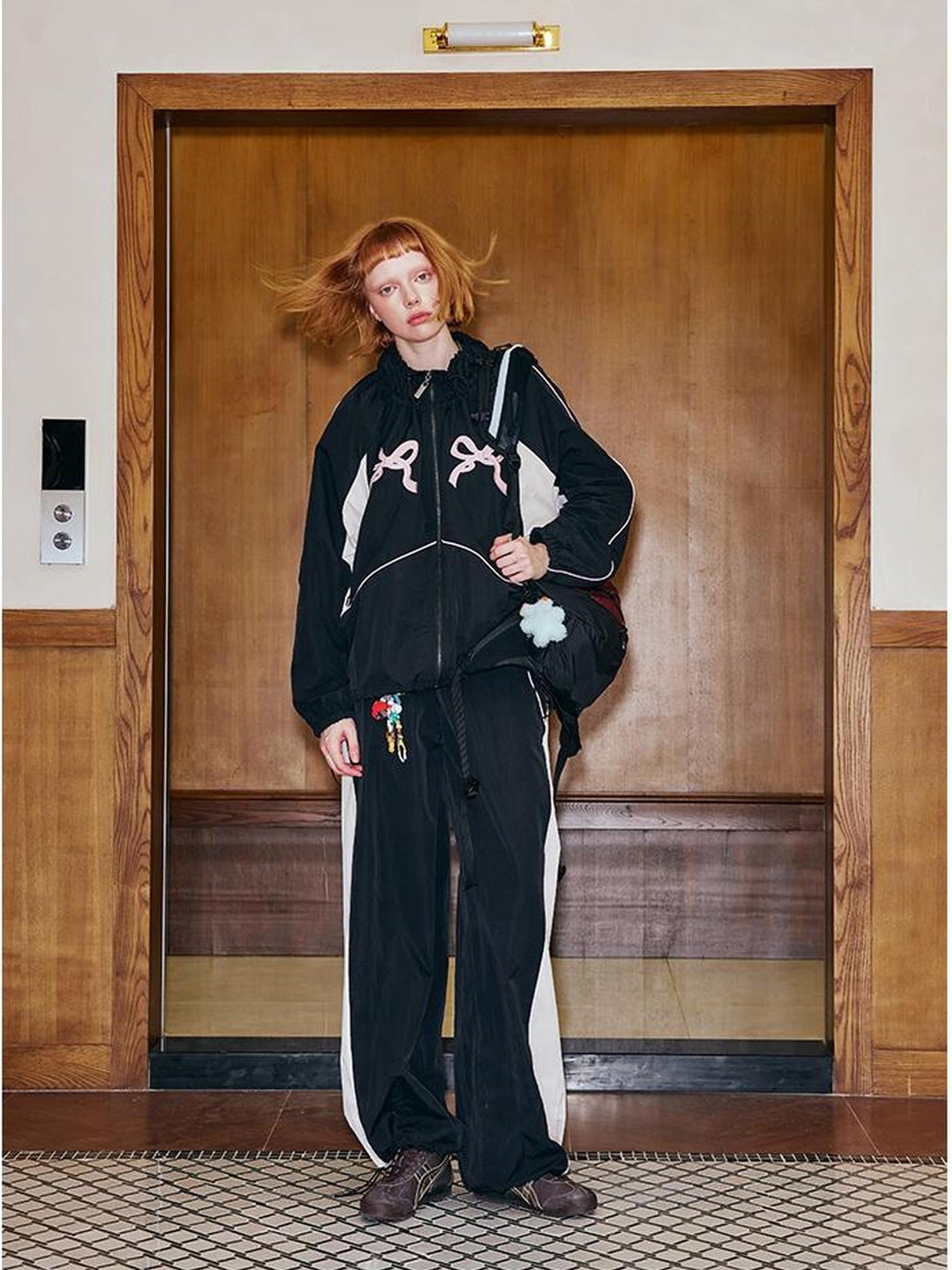 DIDDI MODA Butterfly Patchwork Colorblock Sporty Sunproof Set