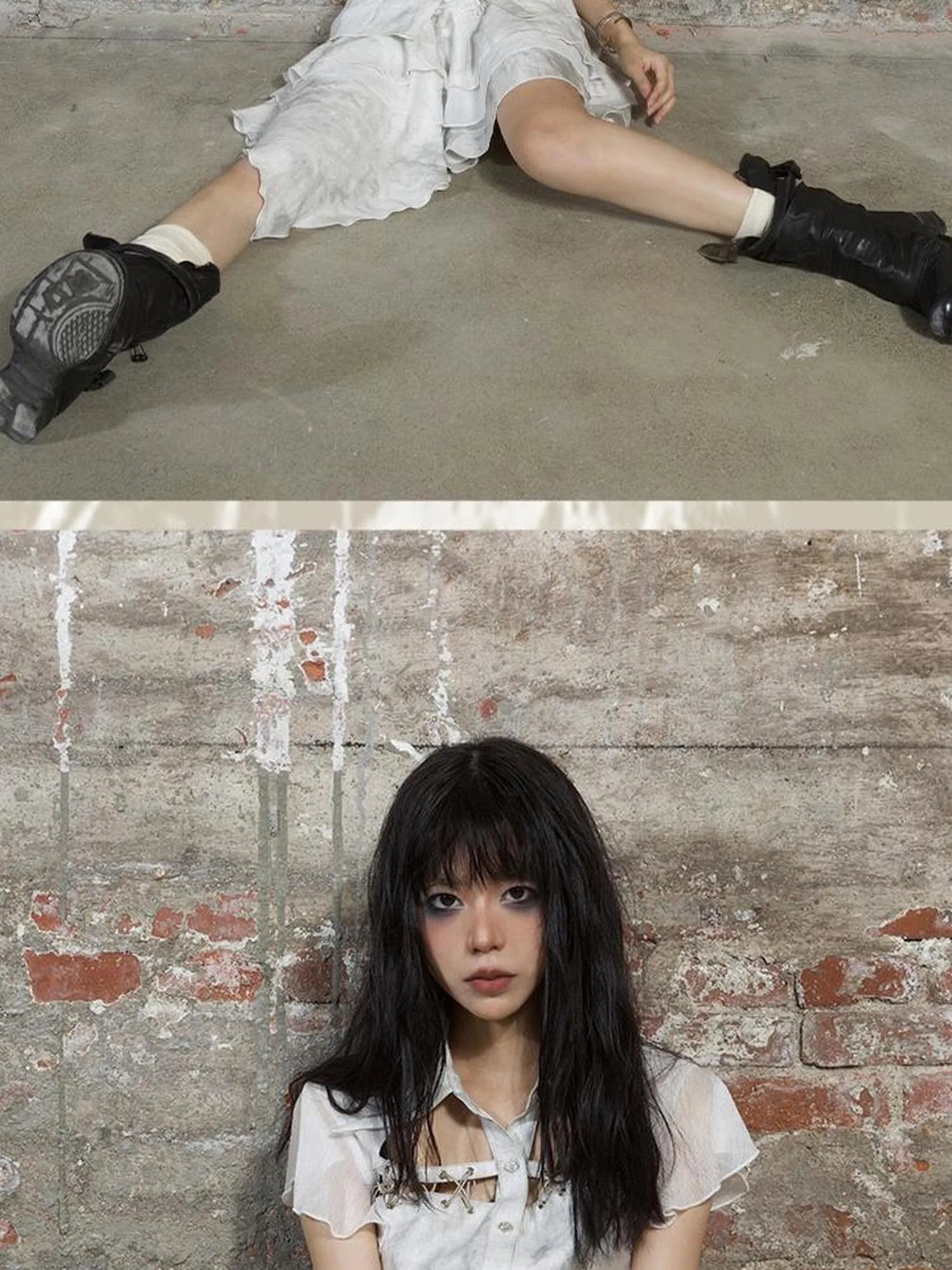 Butterfly Punk Cropped Shirt Street Style