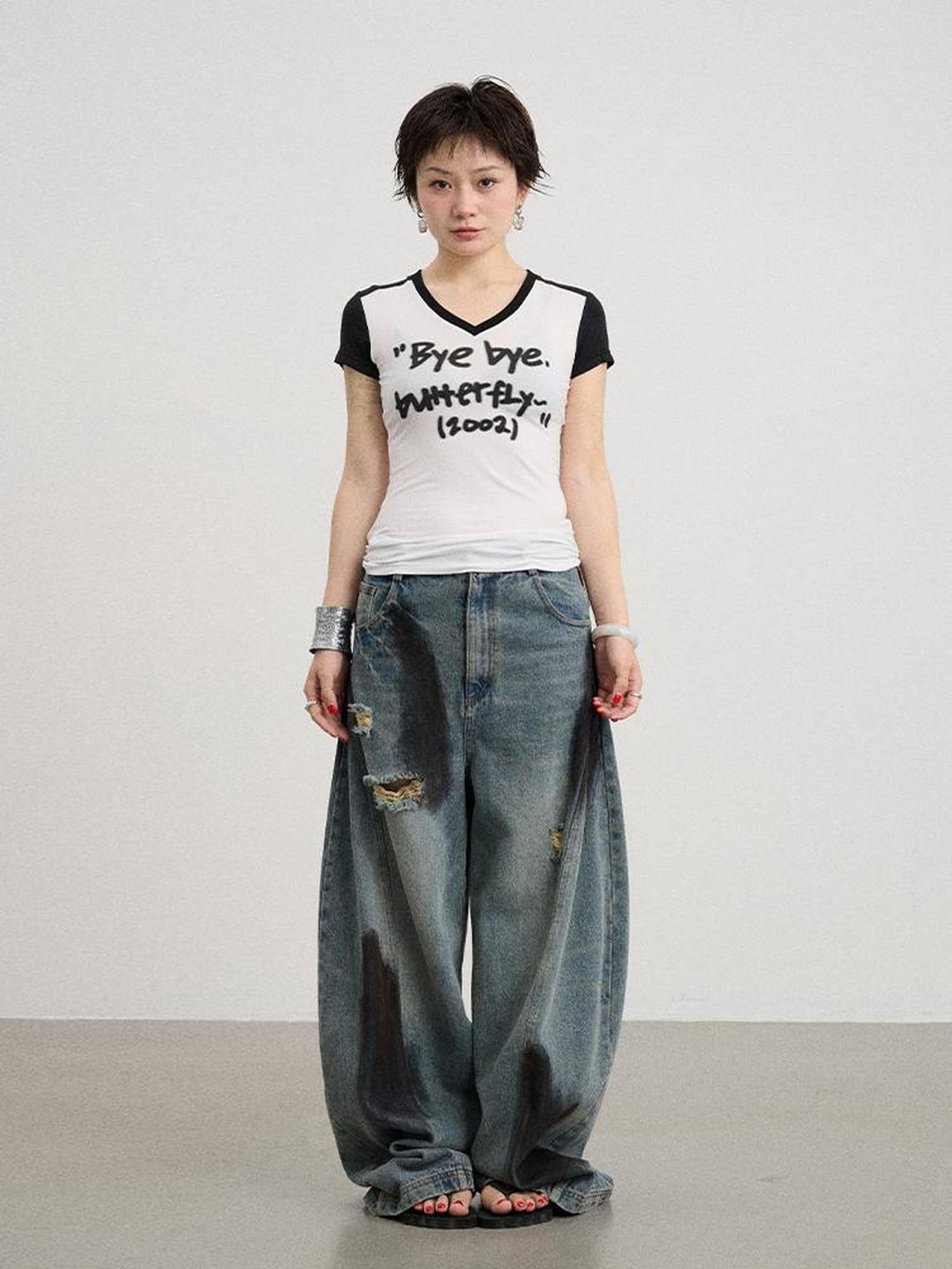 Achihara Bye Bye Paper Plane Tee