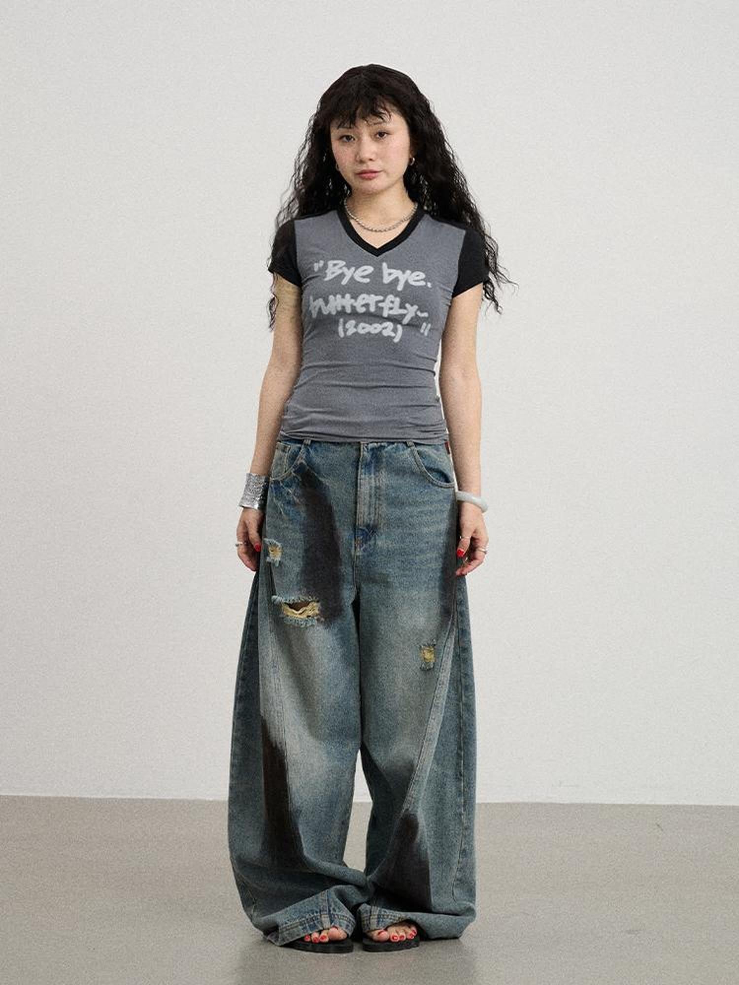 Achihara Bye Bye Paper Plane Tee