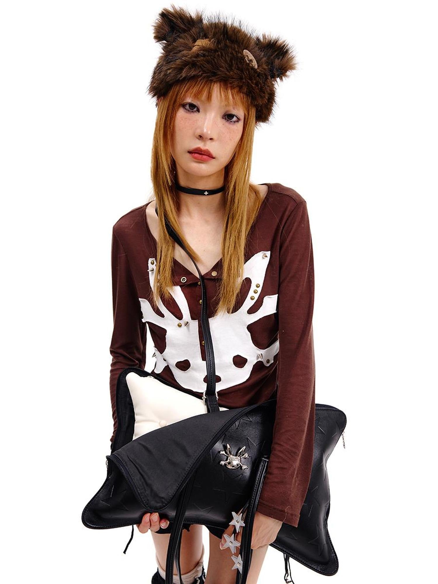 CFIERCE Abandoned Teddy Bear Plush Hat