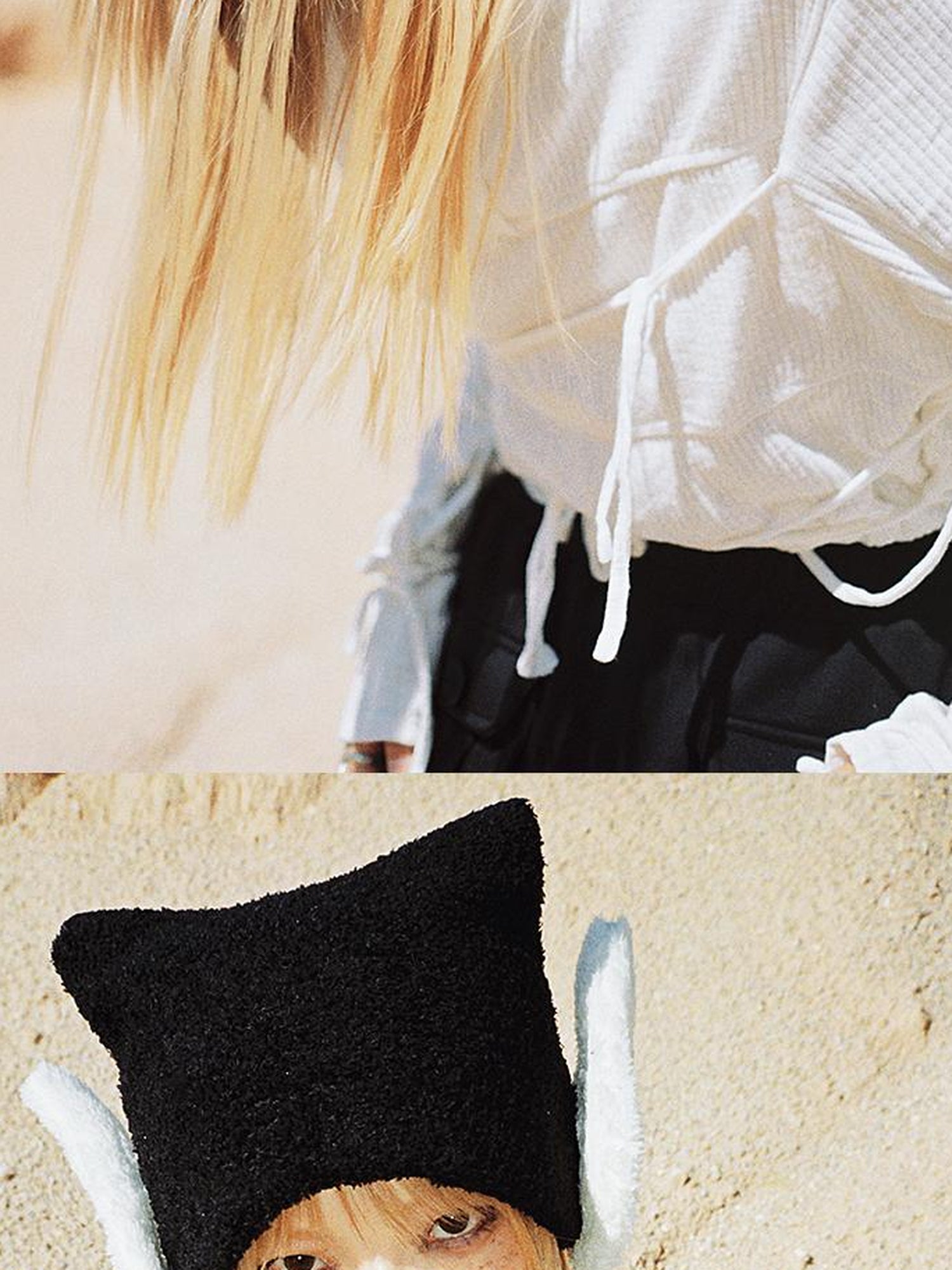 CFIERCE Angel Wing Knit Beanie With Tip