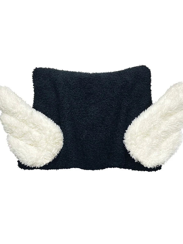Angel Wing Knit Beanie With Tip
