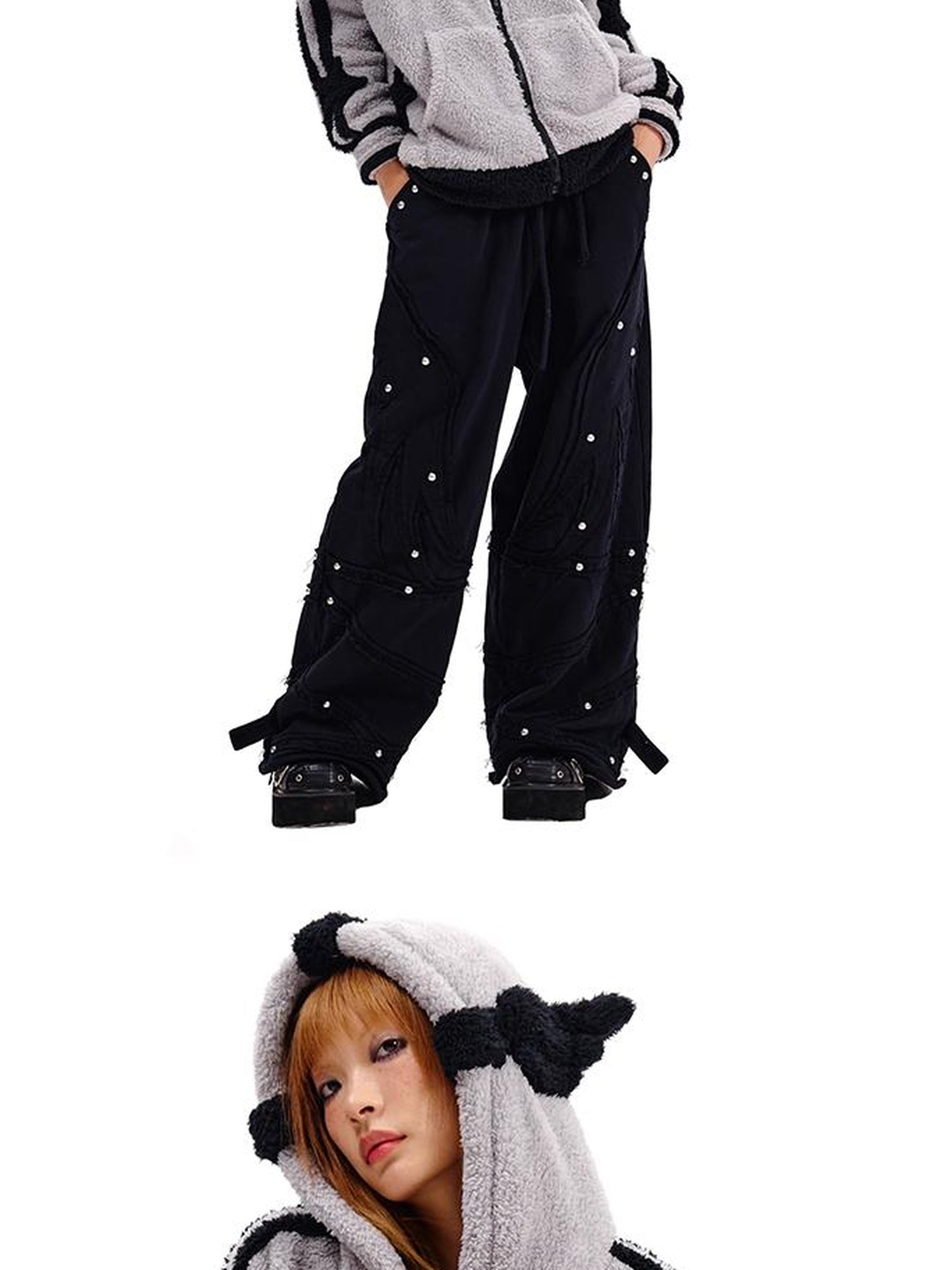 CFIERCE Angelic Contrast Knit Coat
V-Neck
T-Shirt
Long-Sleeve