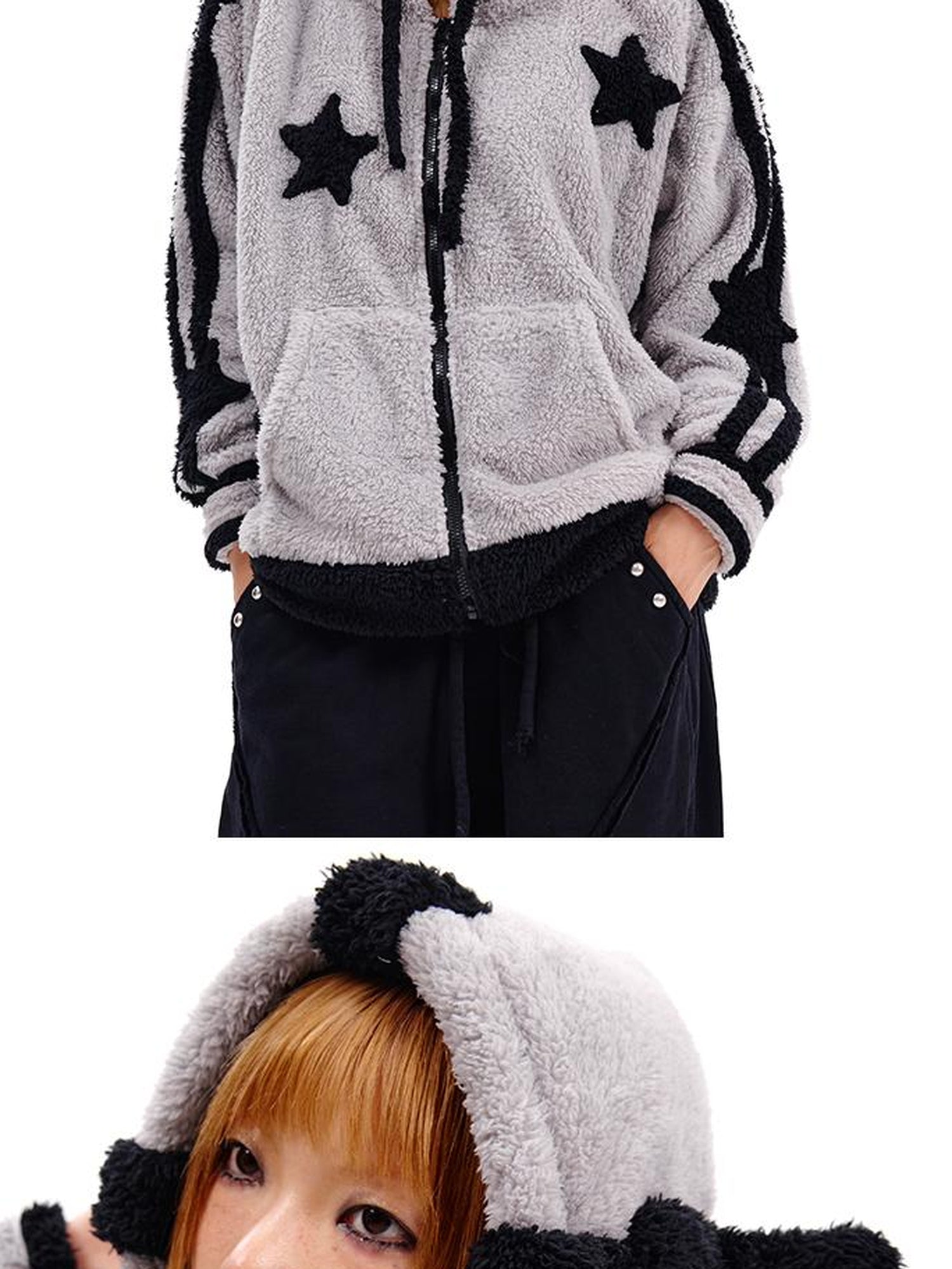 CFIERCE Angelic Contrast Knit Coat
V-Neck
T-Shirt
Long-Sleeve
