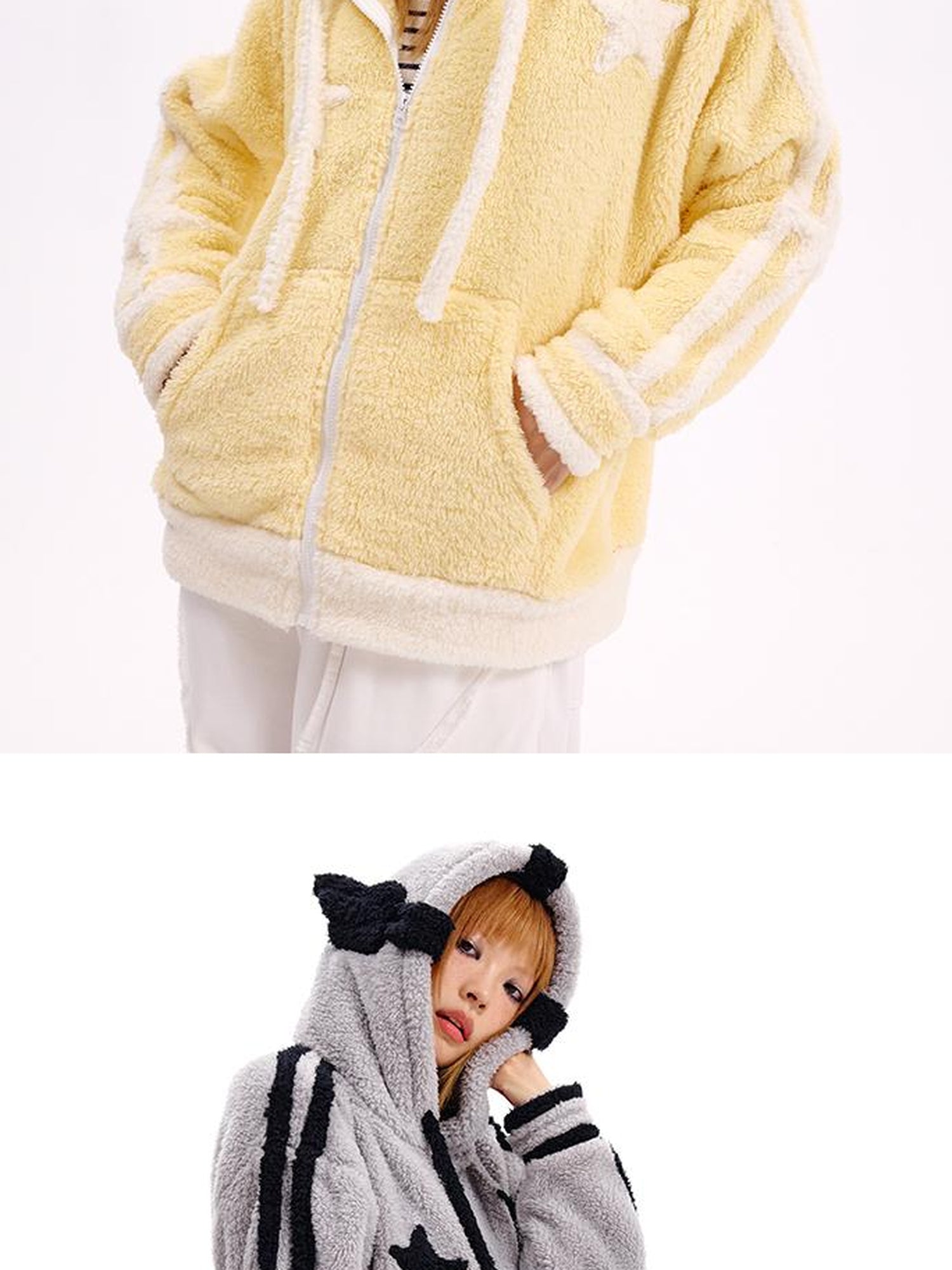 CFIERCE Angelic Contrast Knit Coat
V-Neck
T-Shirt
Long-Sleeve