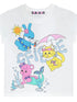 Animal Pool Party Print Tee V Neck T Shirt Long Sleeve