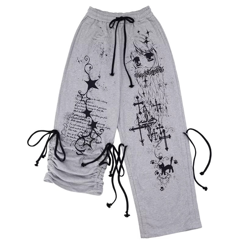 CFIERCE_Asymmetrical_Street_Wide_Leg_Loose_Natural_Waist_Cotton_Gray_Pants_MISSTT