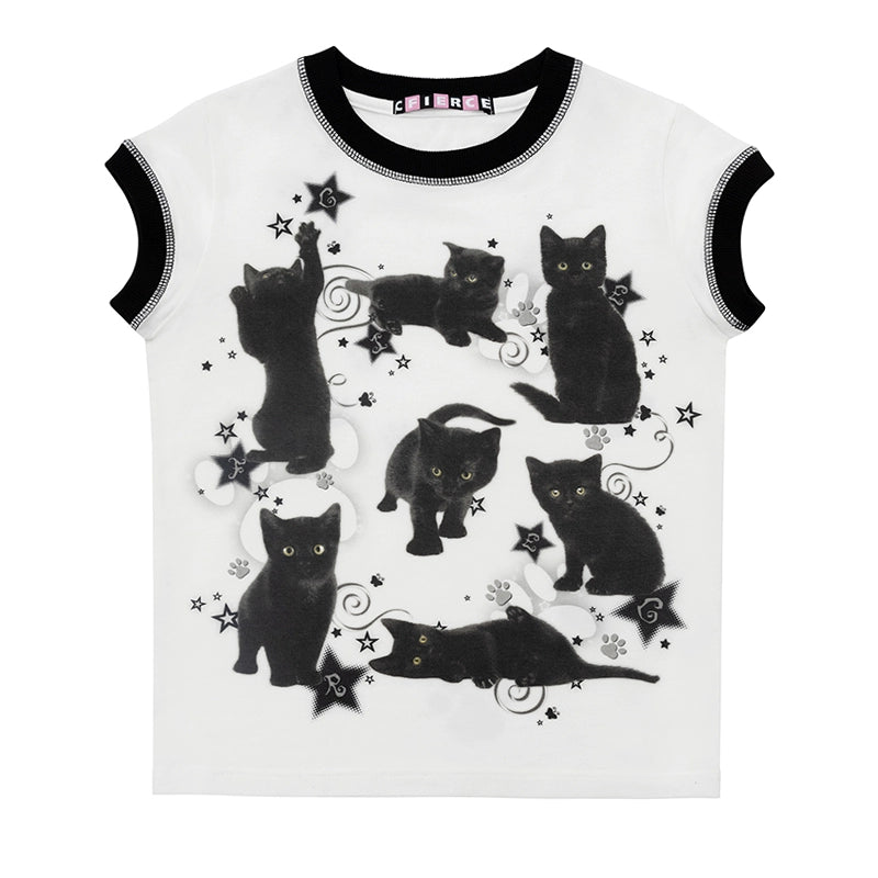 CFIERCE_Black_Cat_Print_Cotton_T_Shirt_MISSTT