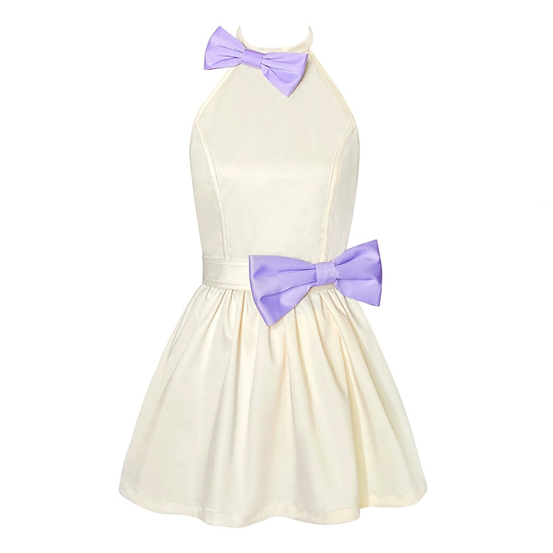 CFIERCE_Bow_Backless_Dress_With_Detachable_Sash_MISSTT