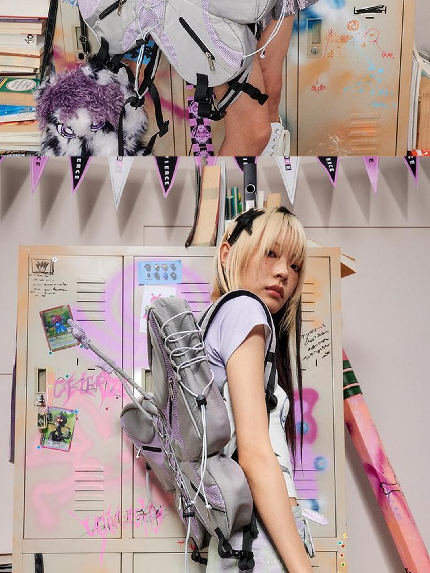 CFIERCE Butterfly Dual Compartment Backpack