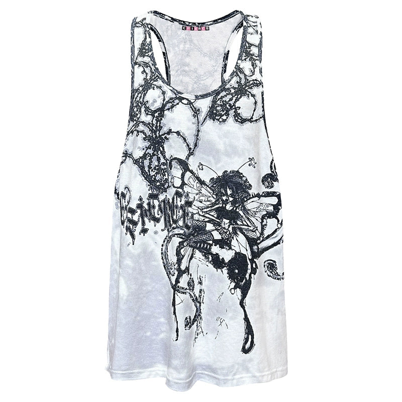 CFIERCE_Butterfly_Enchantress_Printed_Vest_V_Neck_T_Shirt_Long_Sleeve_MISSTT