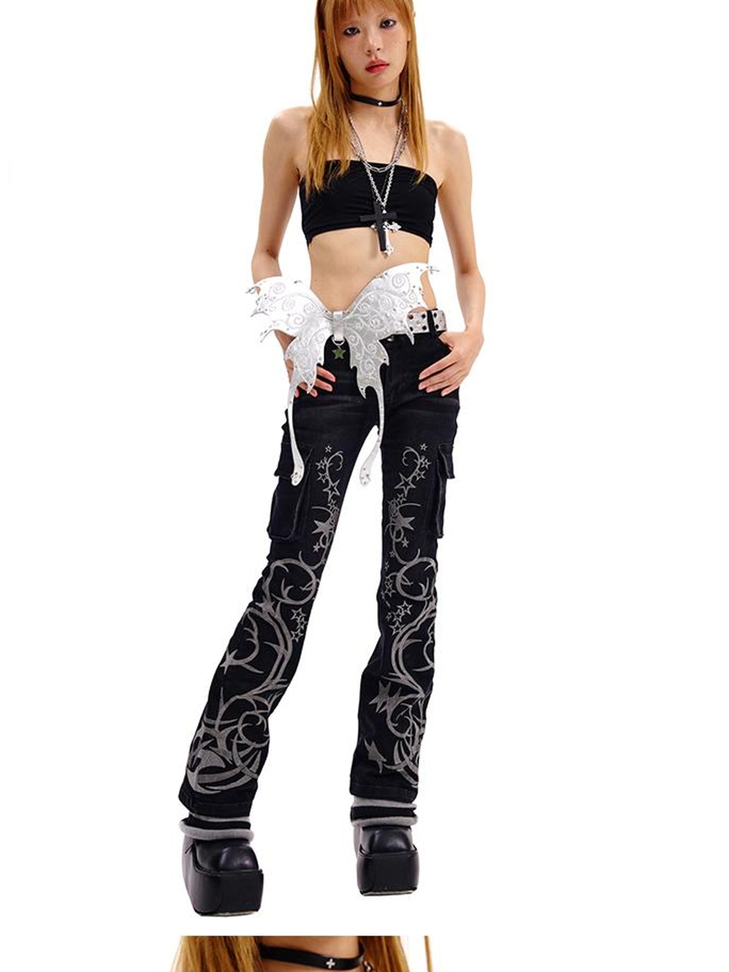 CFIERCE Butterfly Leather Belt