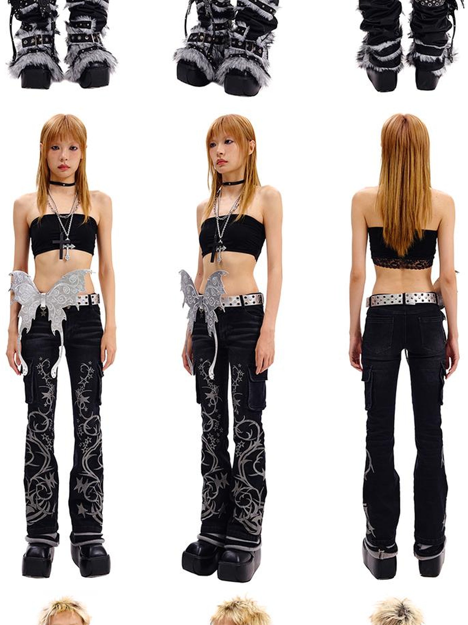 CFIERCE Butterfly Leather Belt