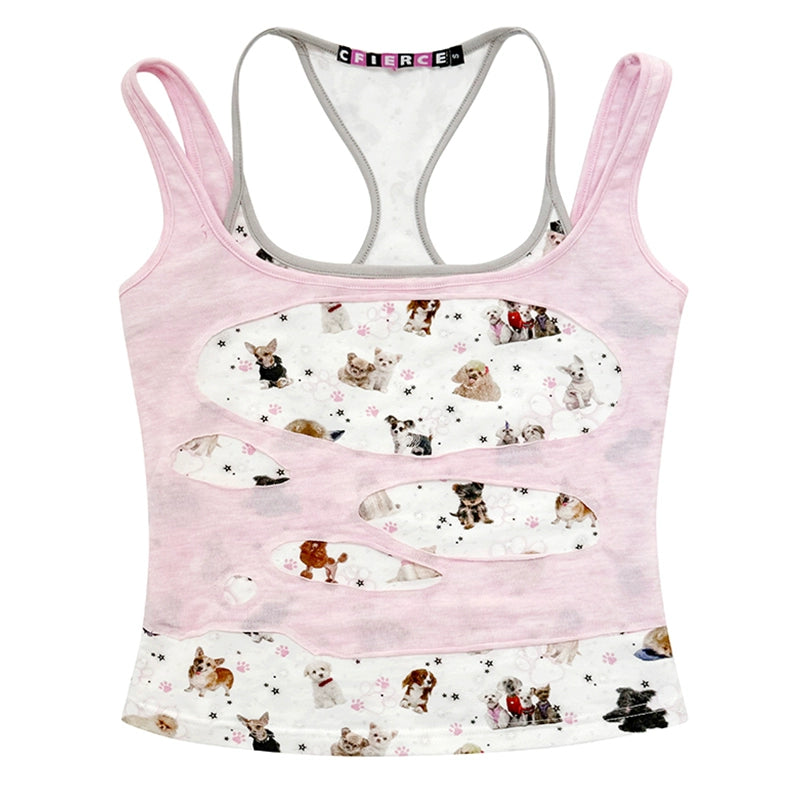 CFIERCE_CFIERCE_Dog_Print_Layered_Tank_Top_MISSTT