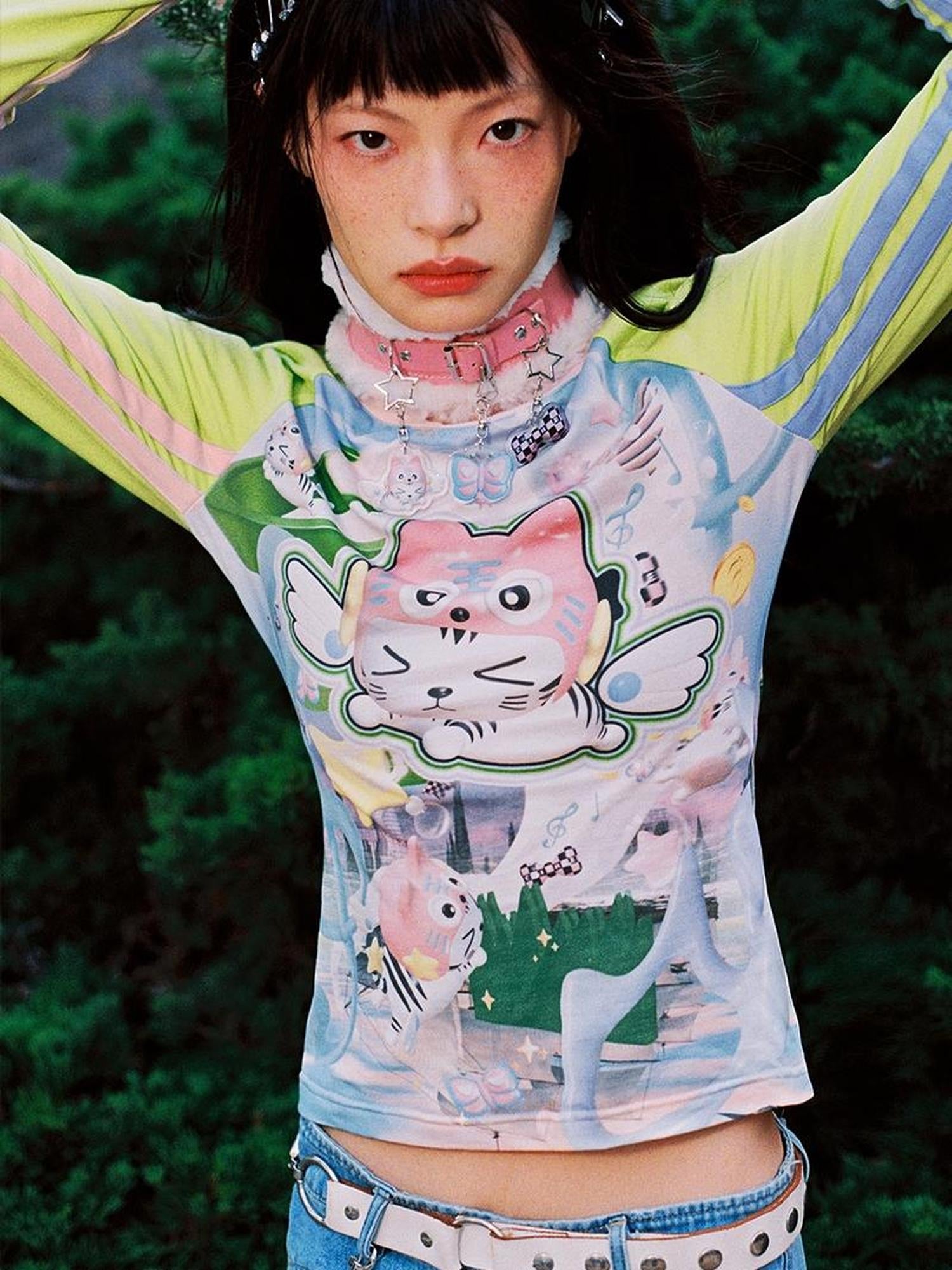 CFIERCE CFIERCE Graphic Long Sleeve Tee