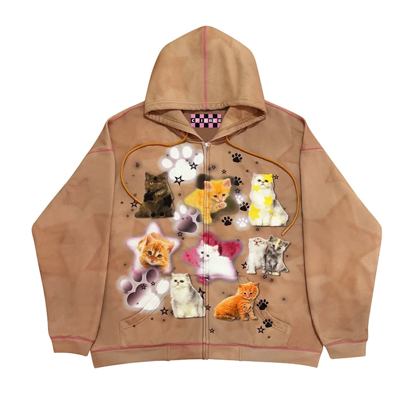 CFIERCE_Cat_Print_Hooded_Sweatshirt_MISSTT