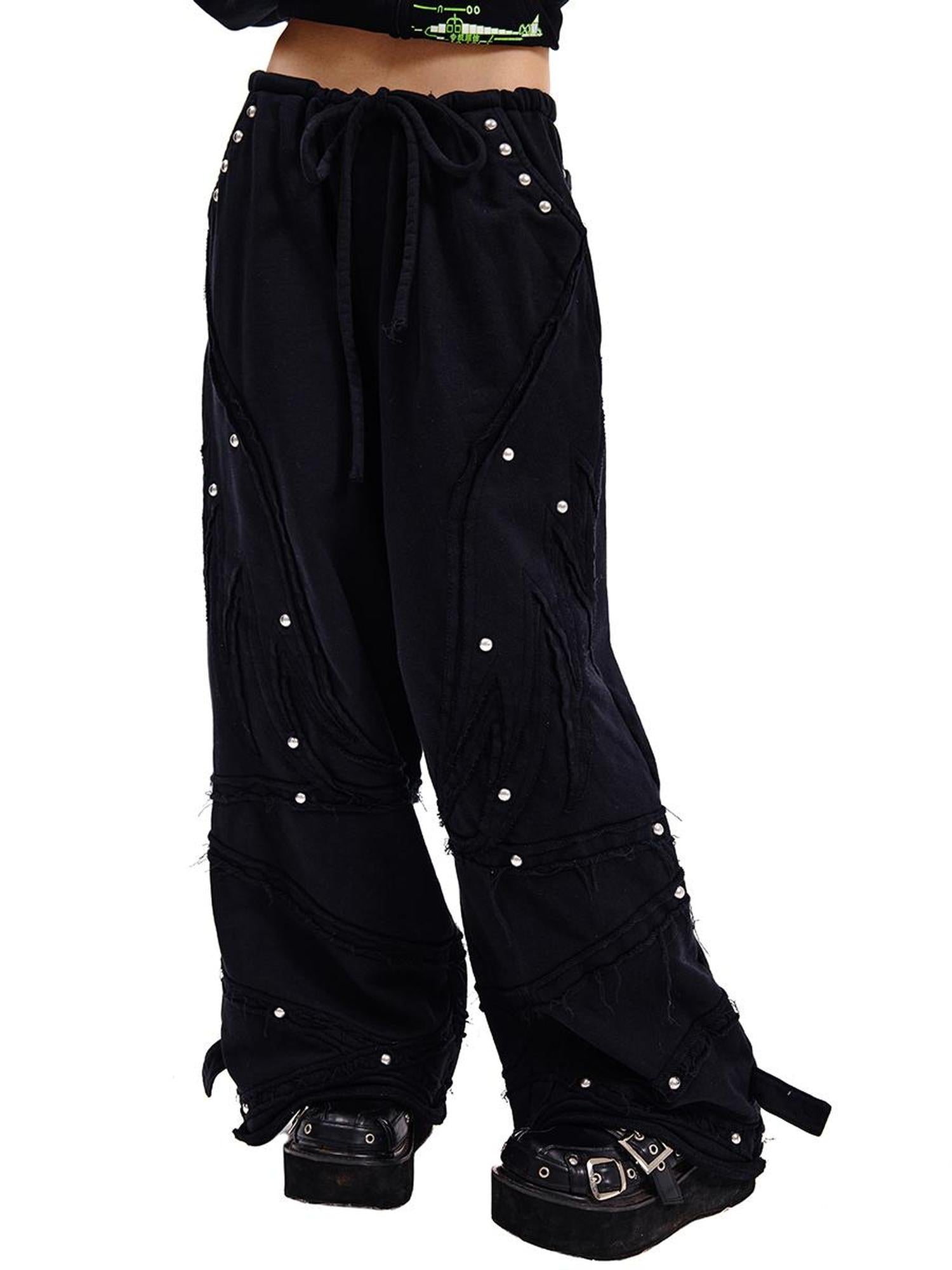CFIERCE Cfierce Fall Winter Angel Wing Sweatpants