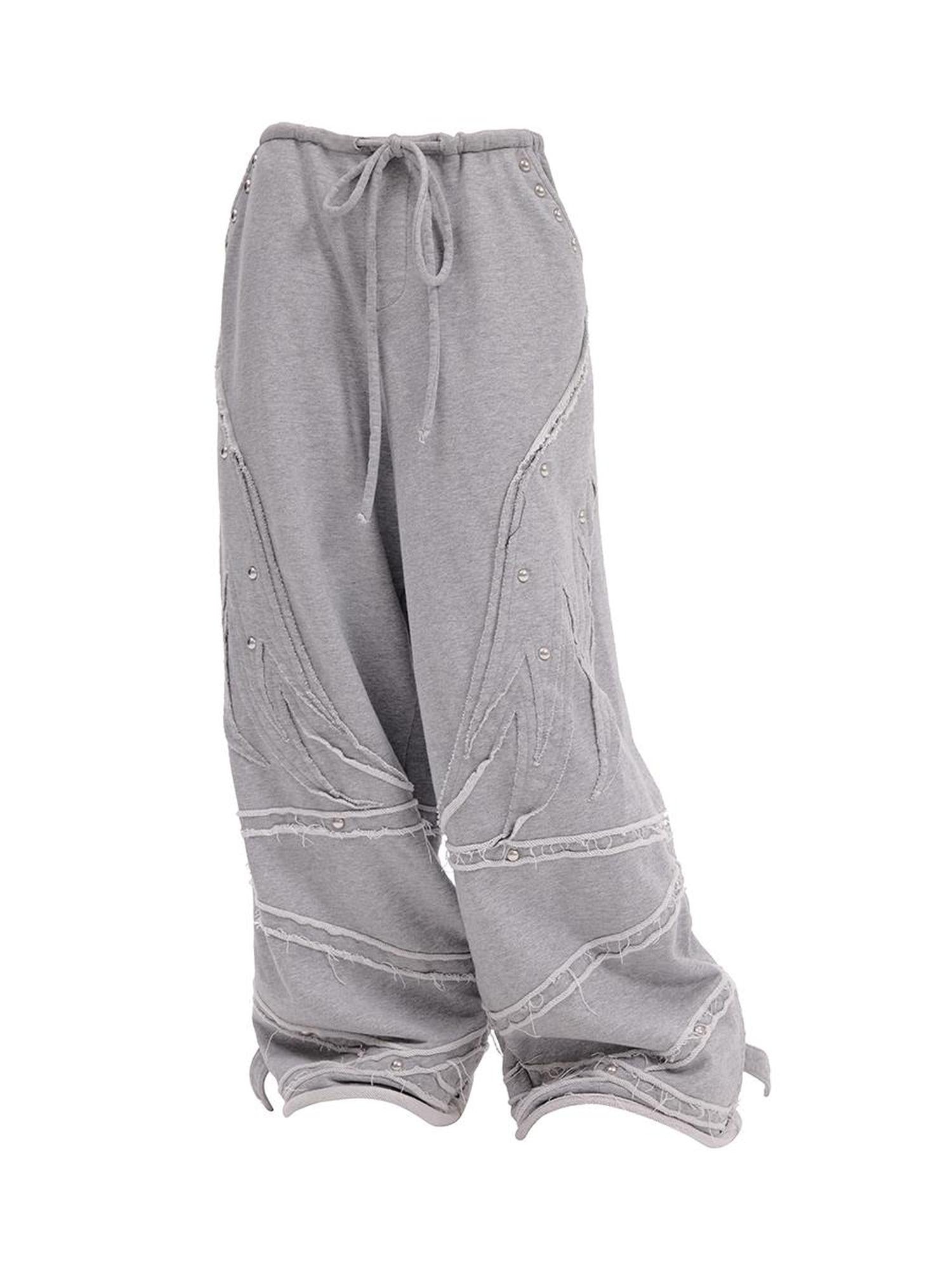 CFIERCE Cfierce Fall Winter Angel Wing Sweatpants
