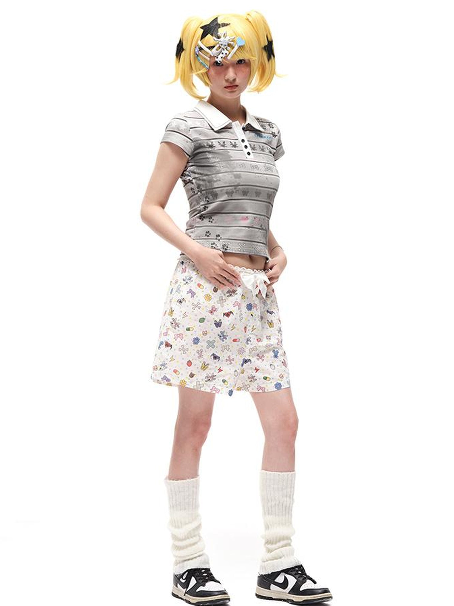 CFIERCE Cfierce Sticker Print Shorts