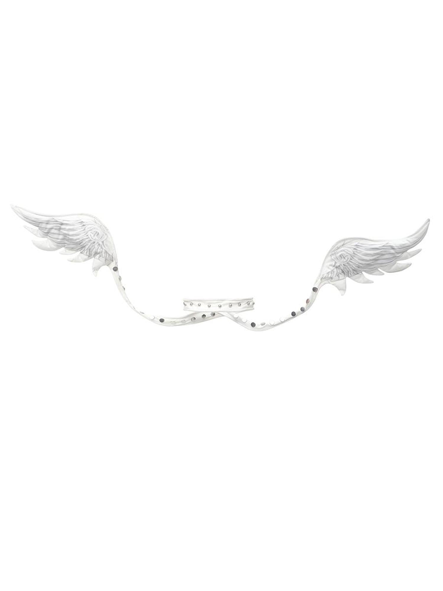 CFIERCE Collar With Angel Wings V-Neck T-Shirt Long-Sleeve