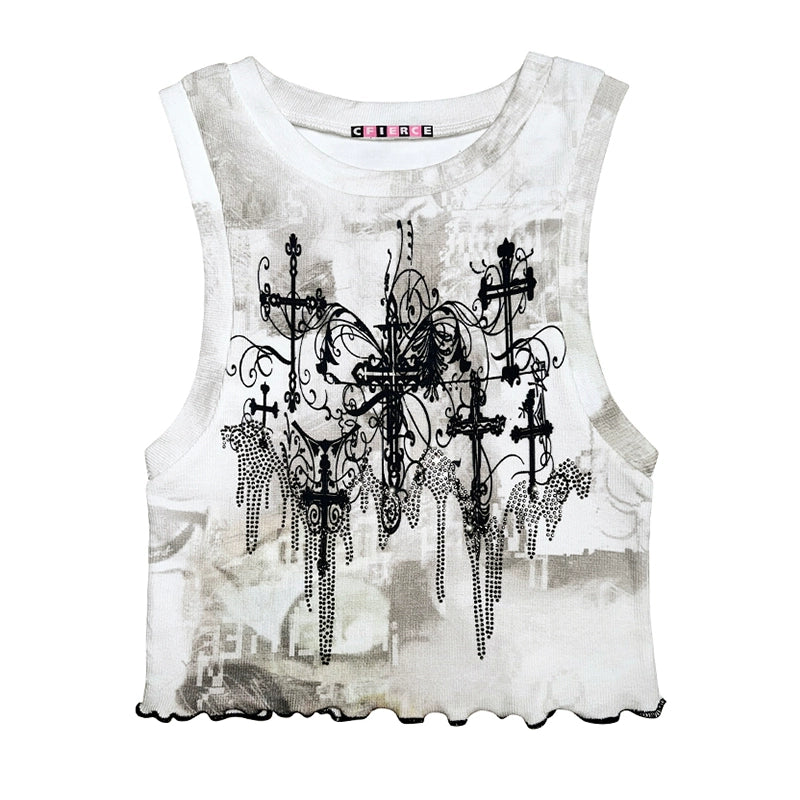 CFIERCE_Cross_Crystal_Print_Vest_MISSTT