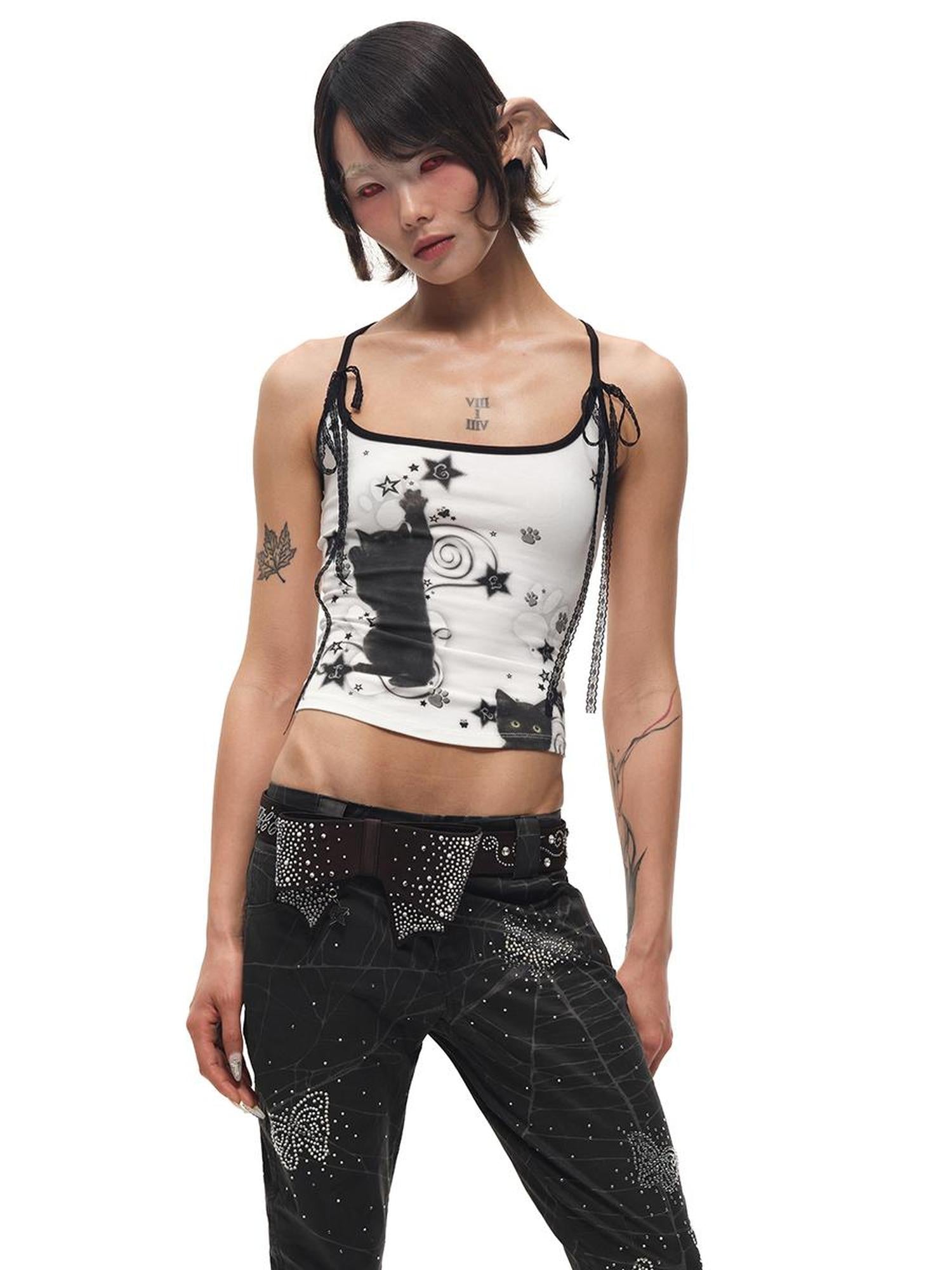 CFIERCE Crystal Bow Studded Belt Adjustable