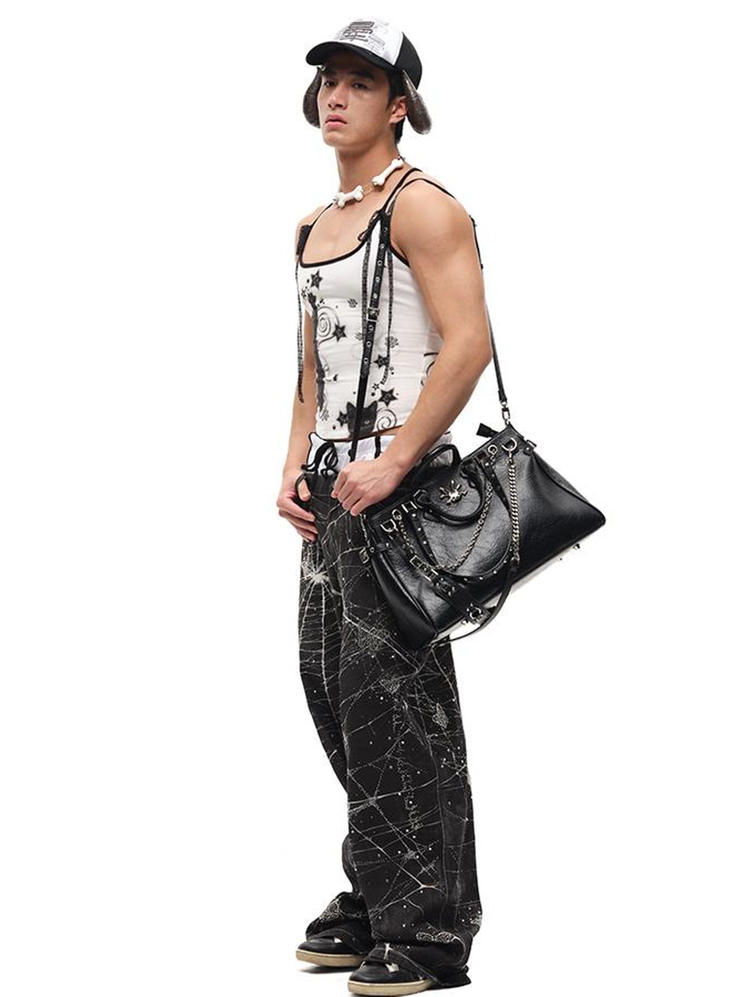 CFIERCE Decorative Multi Pouch Crossbody Bag