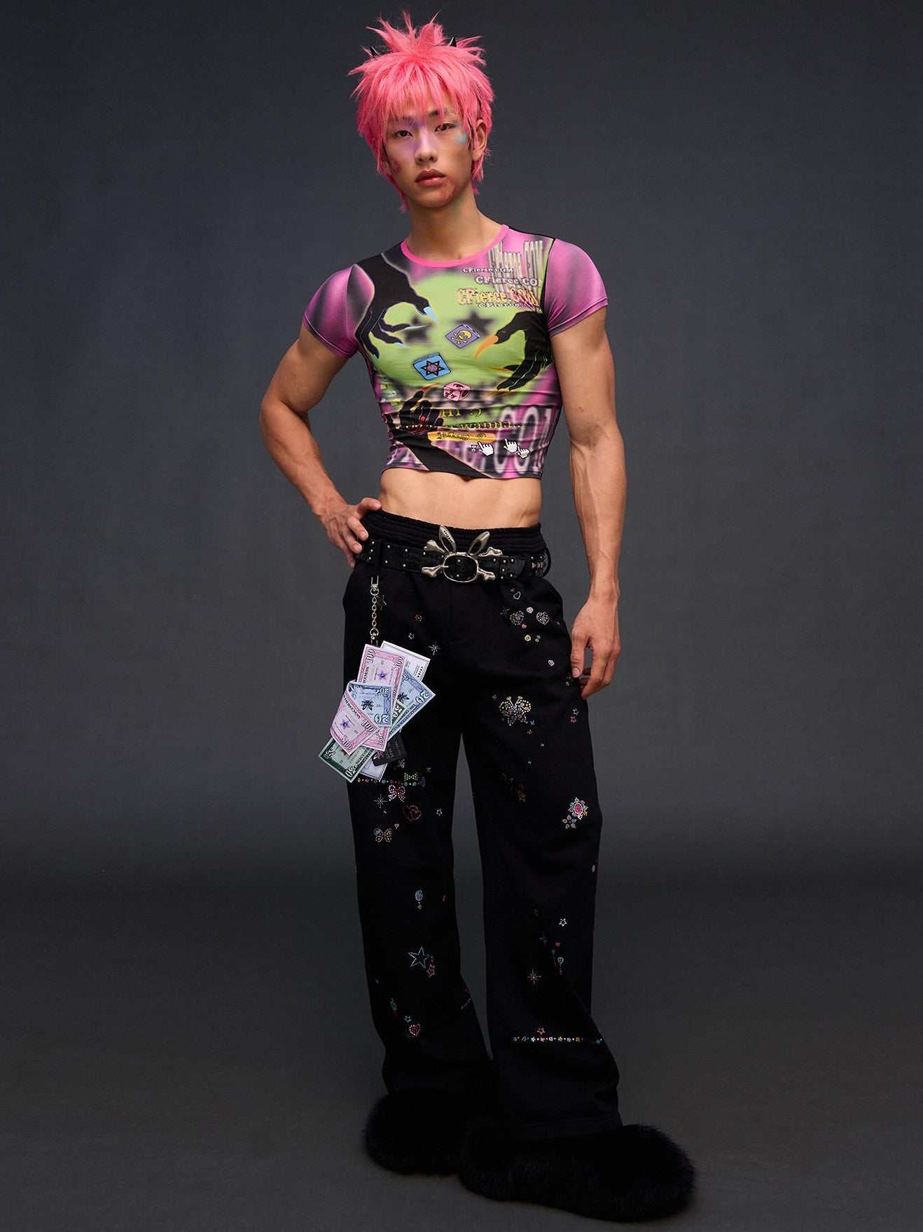 CFIERCE Devil Game Character Print Sexy Slim Women&