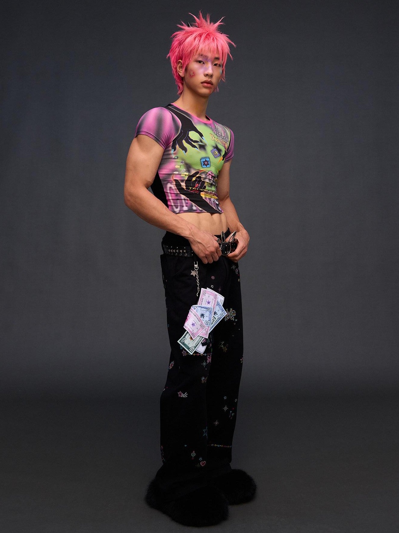 CFIERCE Devil Game Character Print Sexy Slim Women&