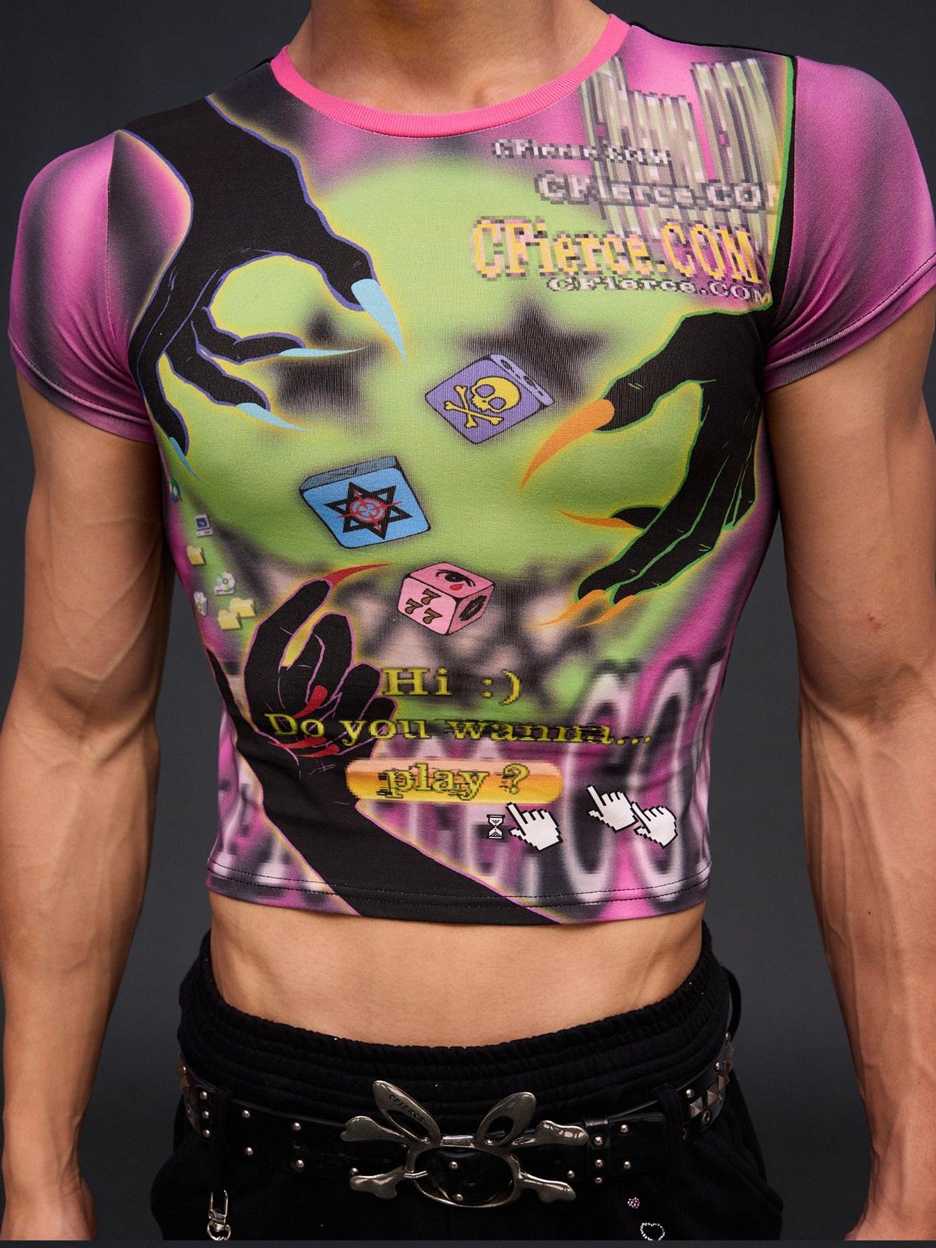 CFIERCE Devil Game Character Print Sexy Slim Women&