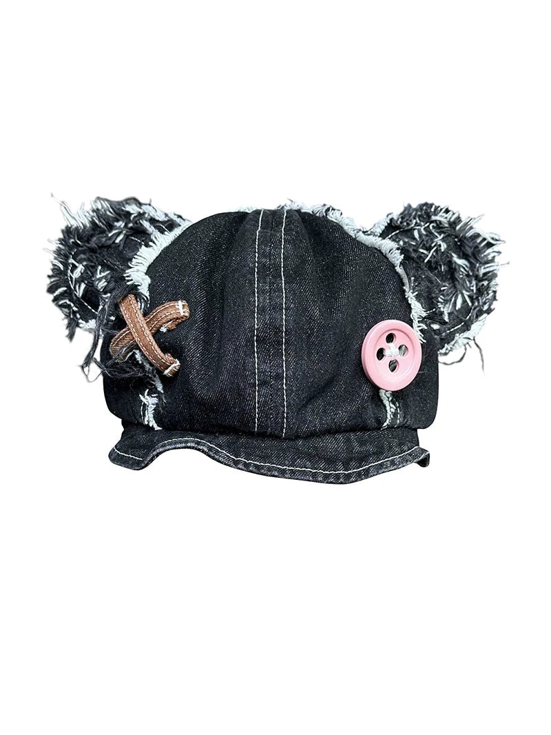 Discarded Bear Cowboy Hat In Black