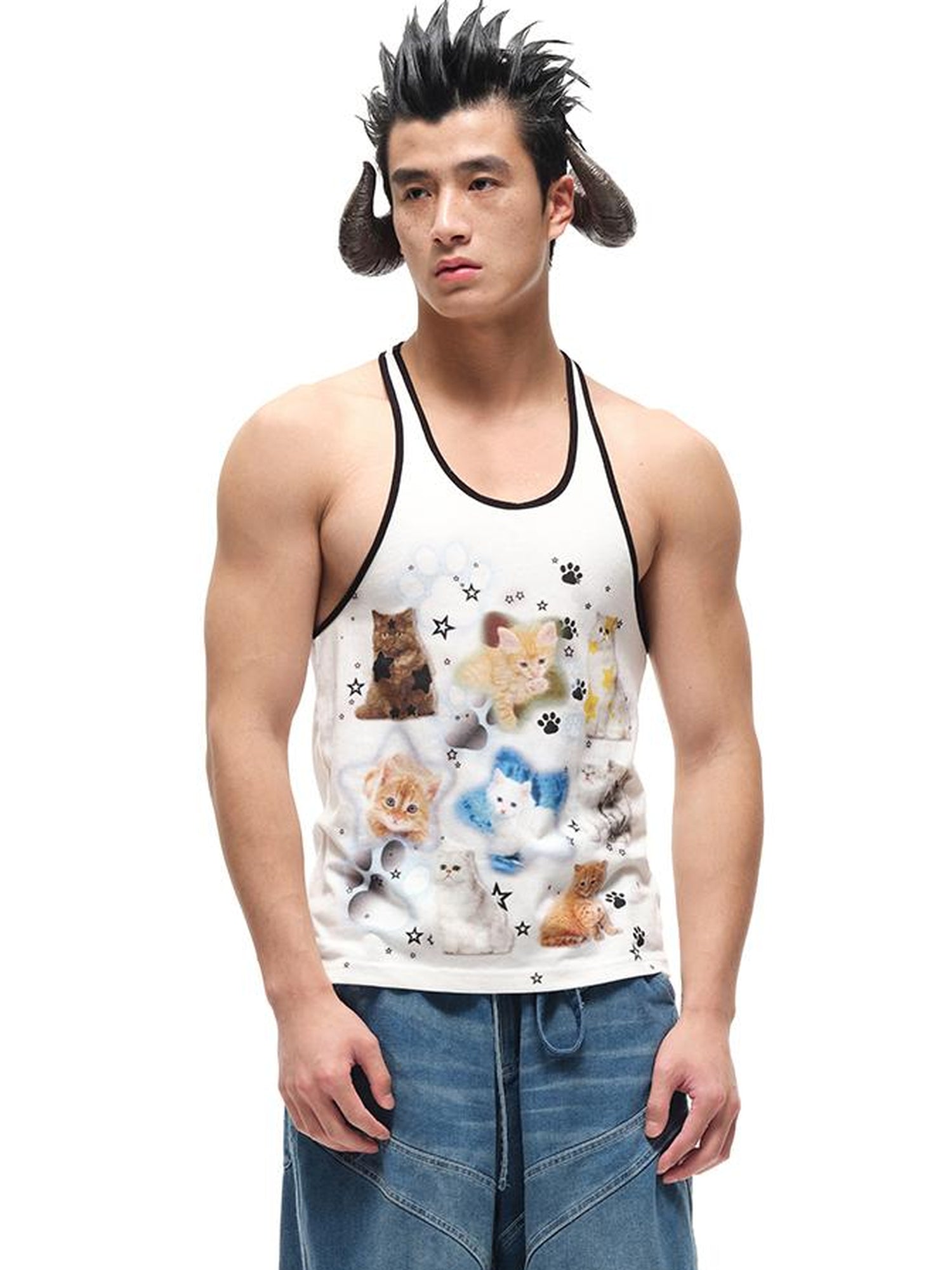 CFIERCE Fierce Cat Print Vest