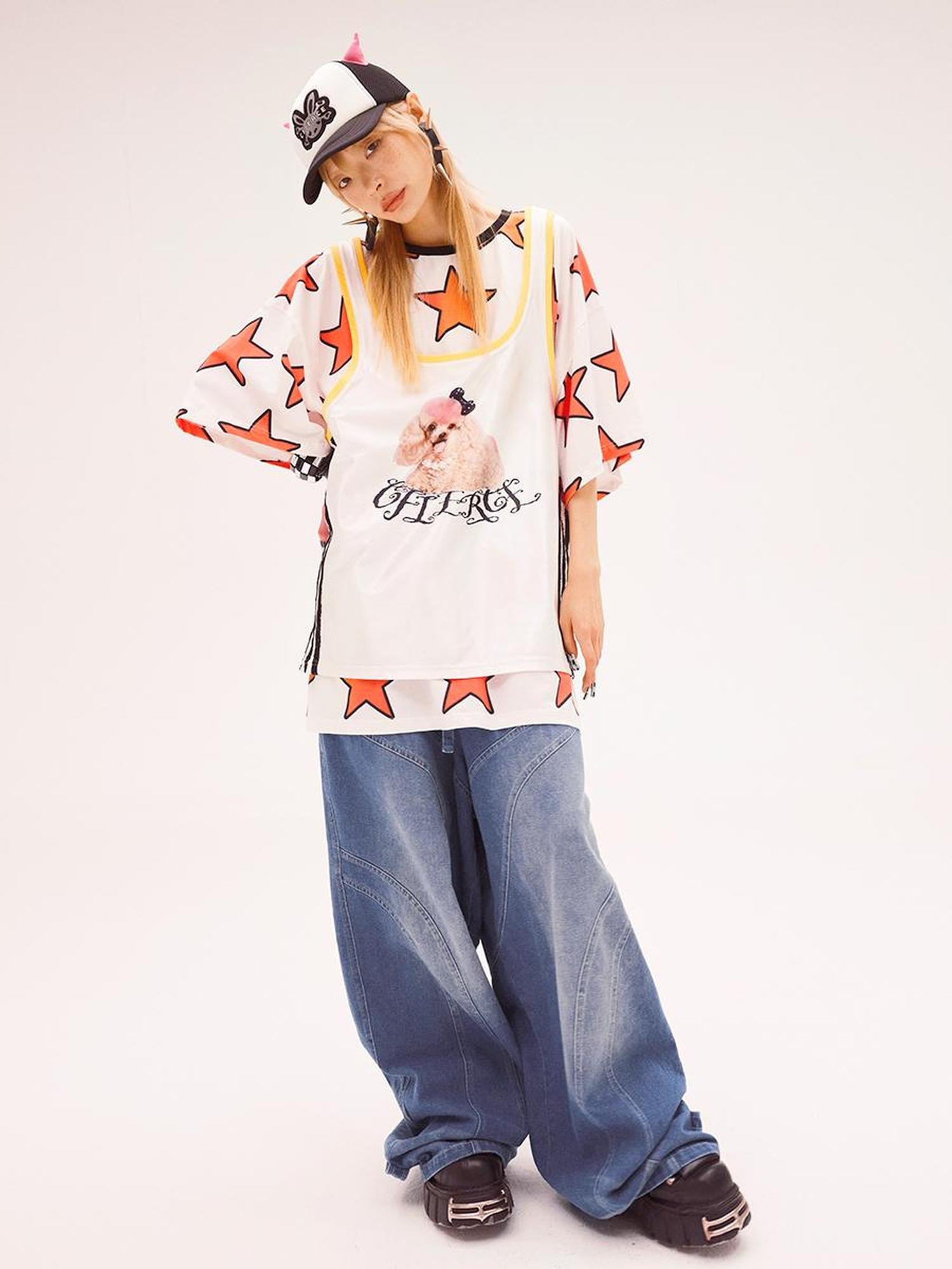 CFIERCE Fierce Poodle Print Vest