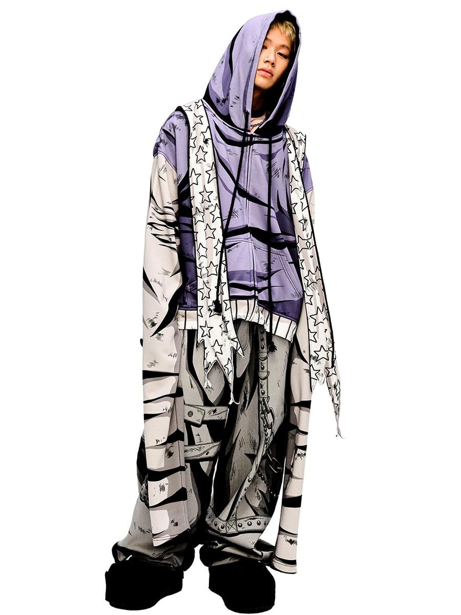 CFIERCE Fierce Purple Print Hoodie