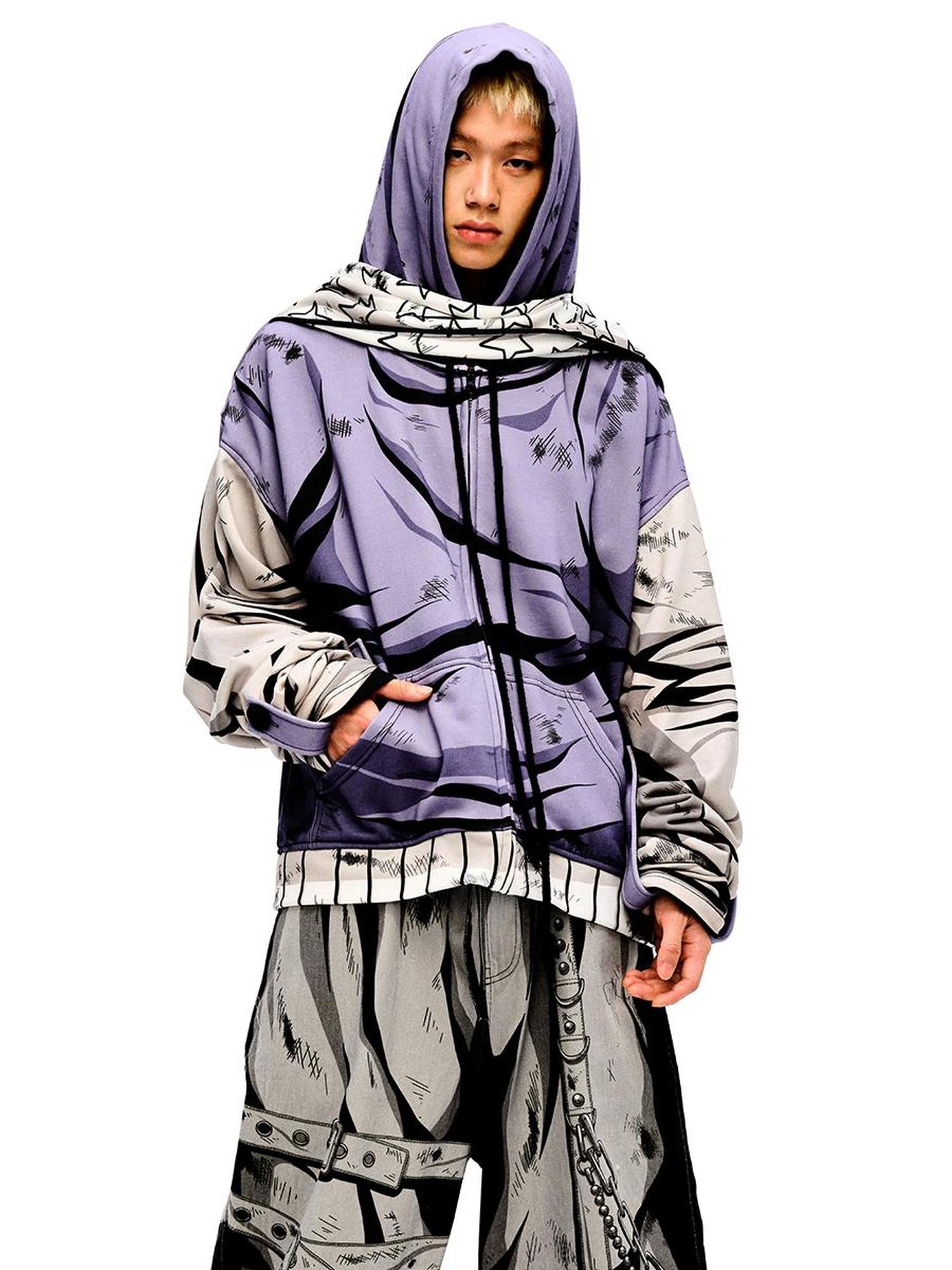 CFIERCE Fierce Purple Print Hoodie