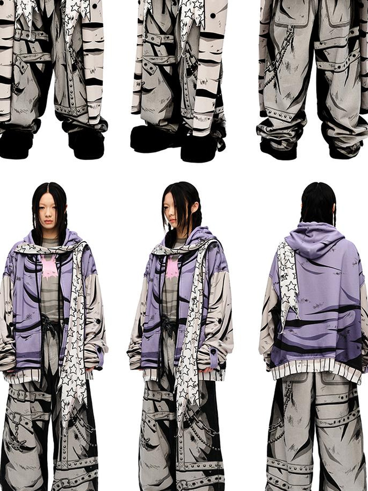 CFIERCE Fierce Purple Print Hoodie