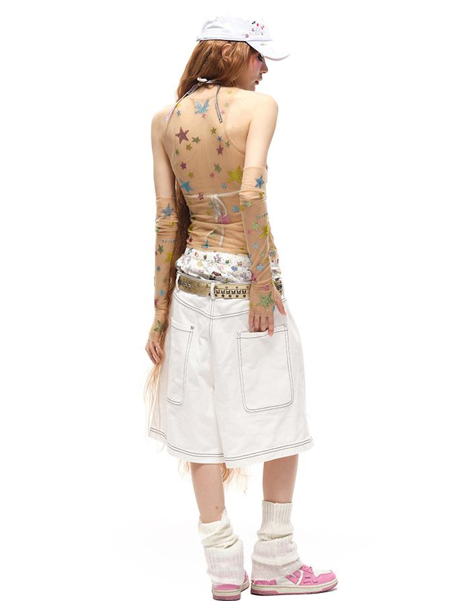 CFIERCE Fierce Ripped Denim Shorts With Detailing