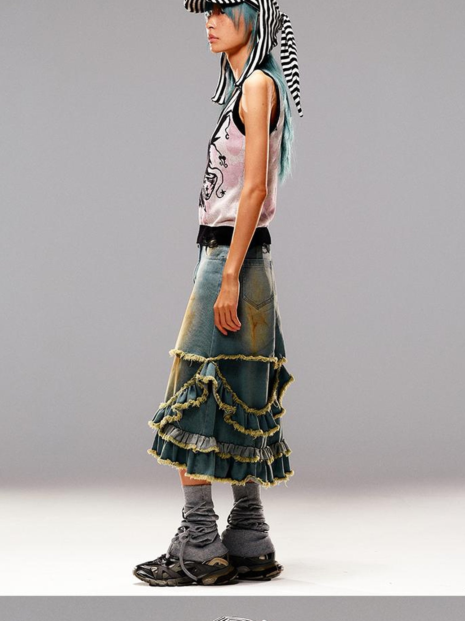 CFIERCE Fierce Striped Rabbit Ear Baseball Cap