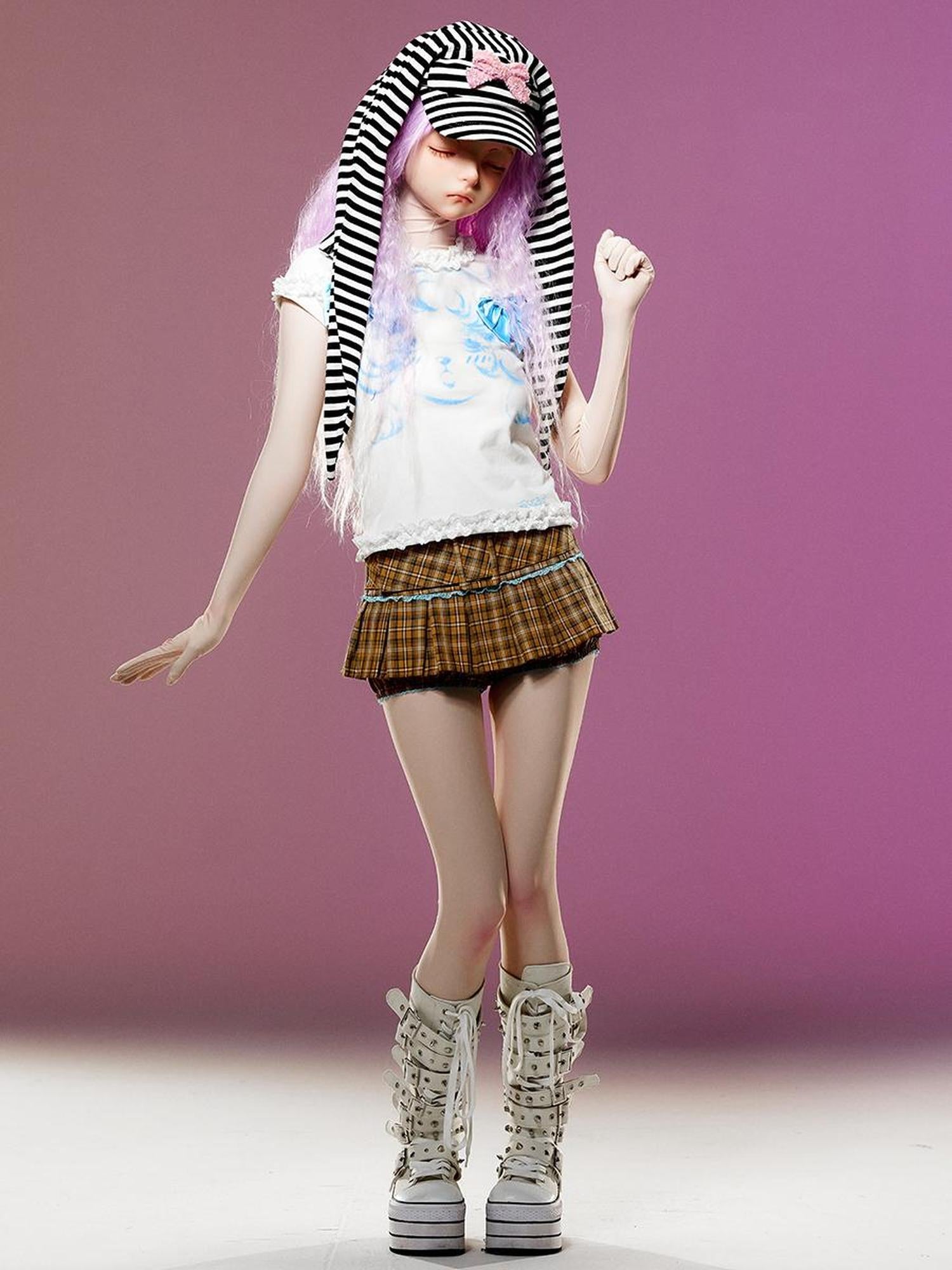 CFIERCE Fierce Striped Rabbit Ear Baseball Cap
