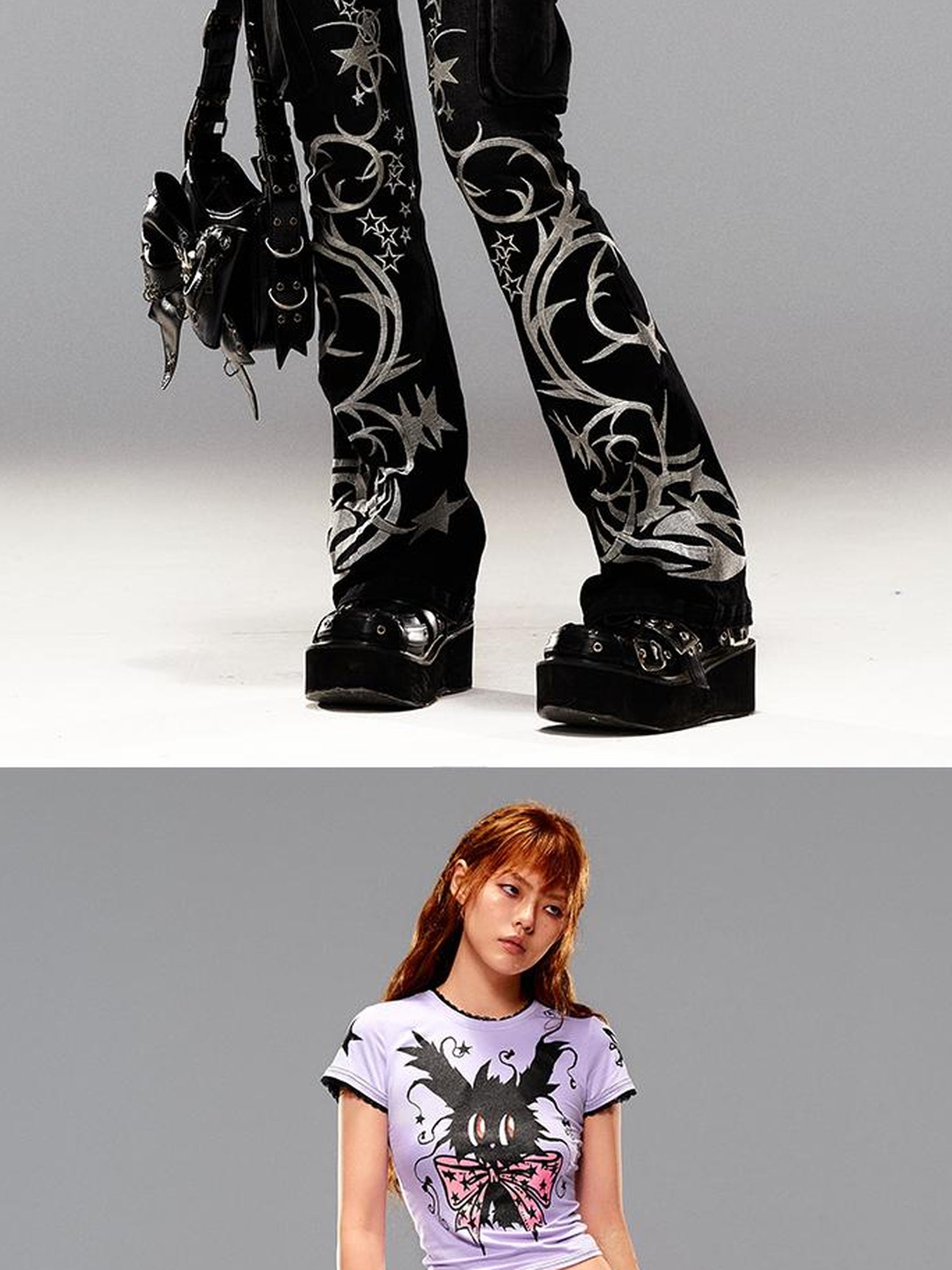 CFIERCE Five Pointed Star Embroidered Denim Jeans