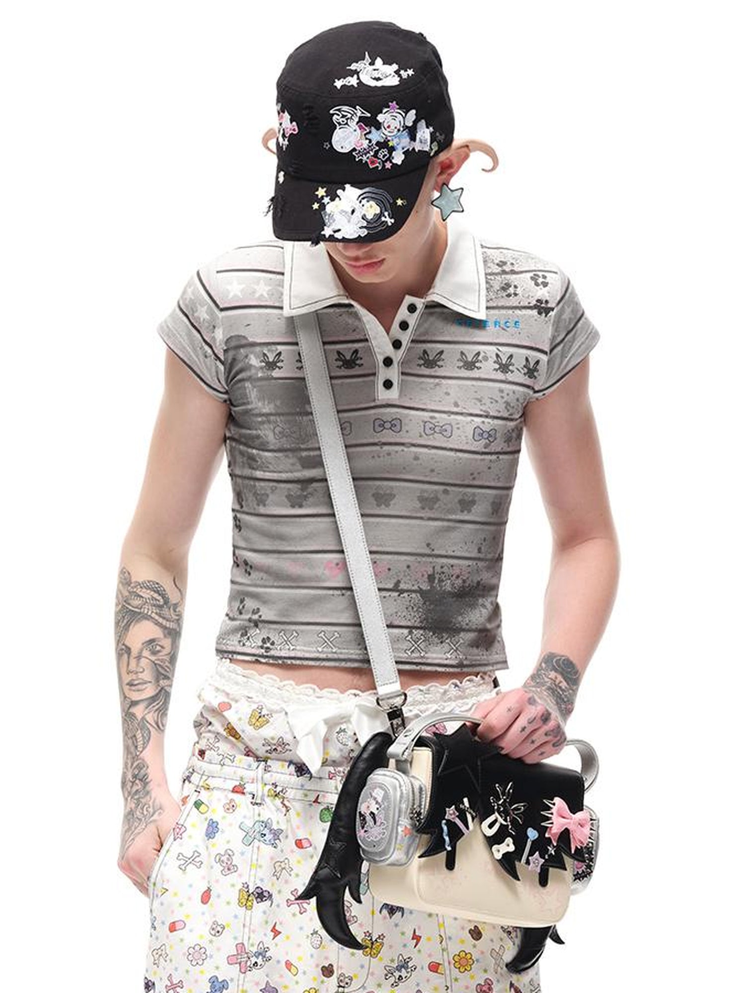 CFIERCE Girl With Headphones Crossbody Bag