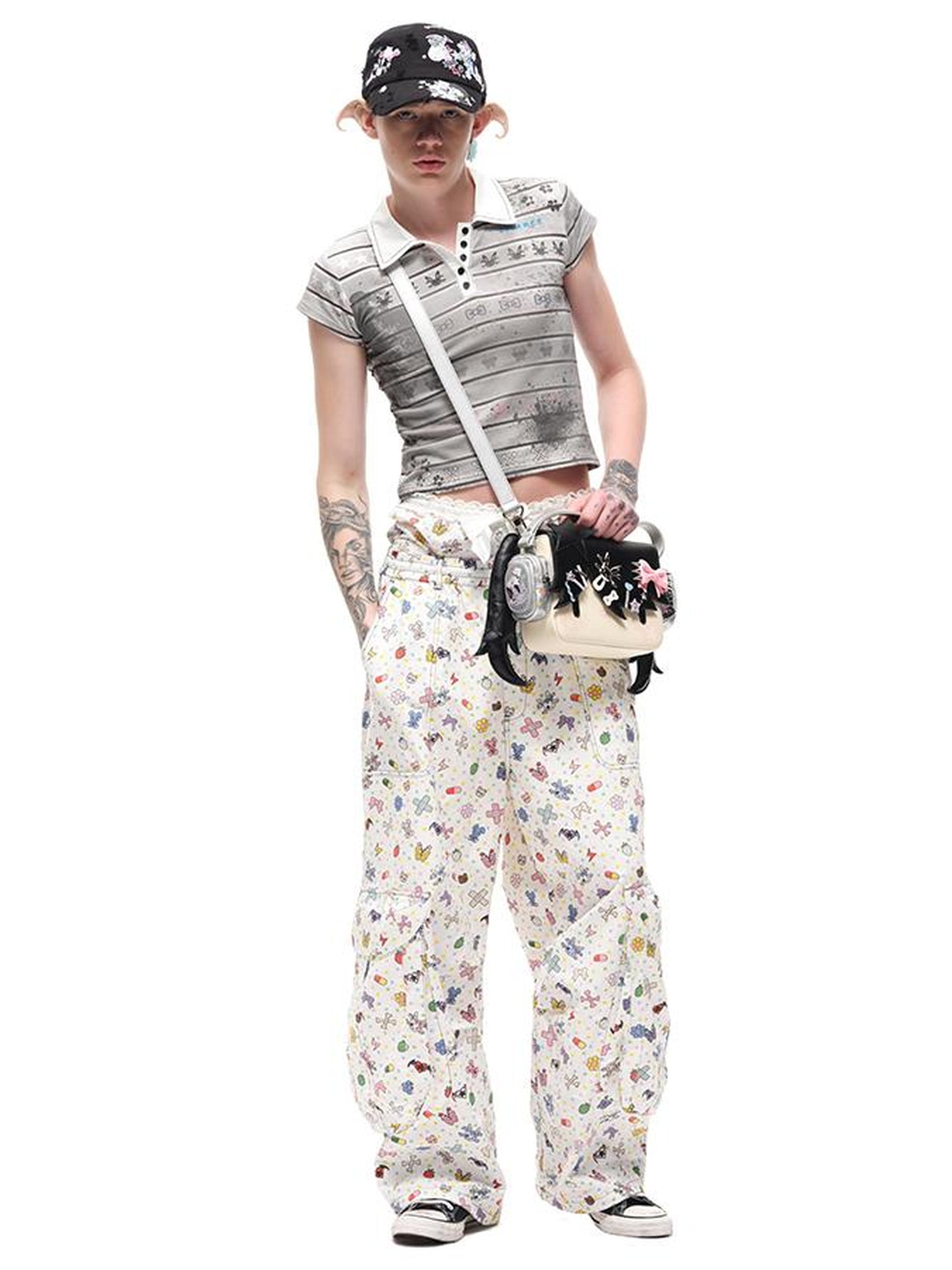 CFIERCE Girl With Headphones Crossbody Bag