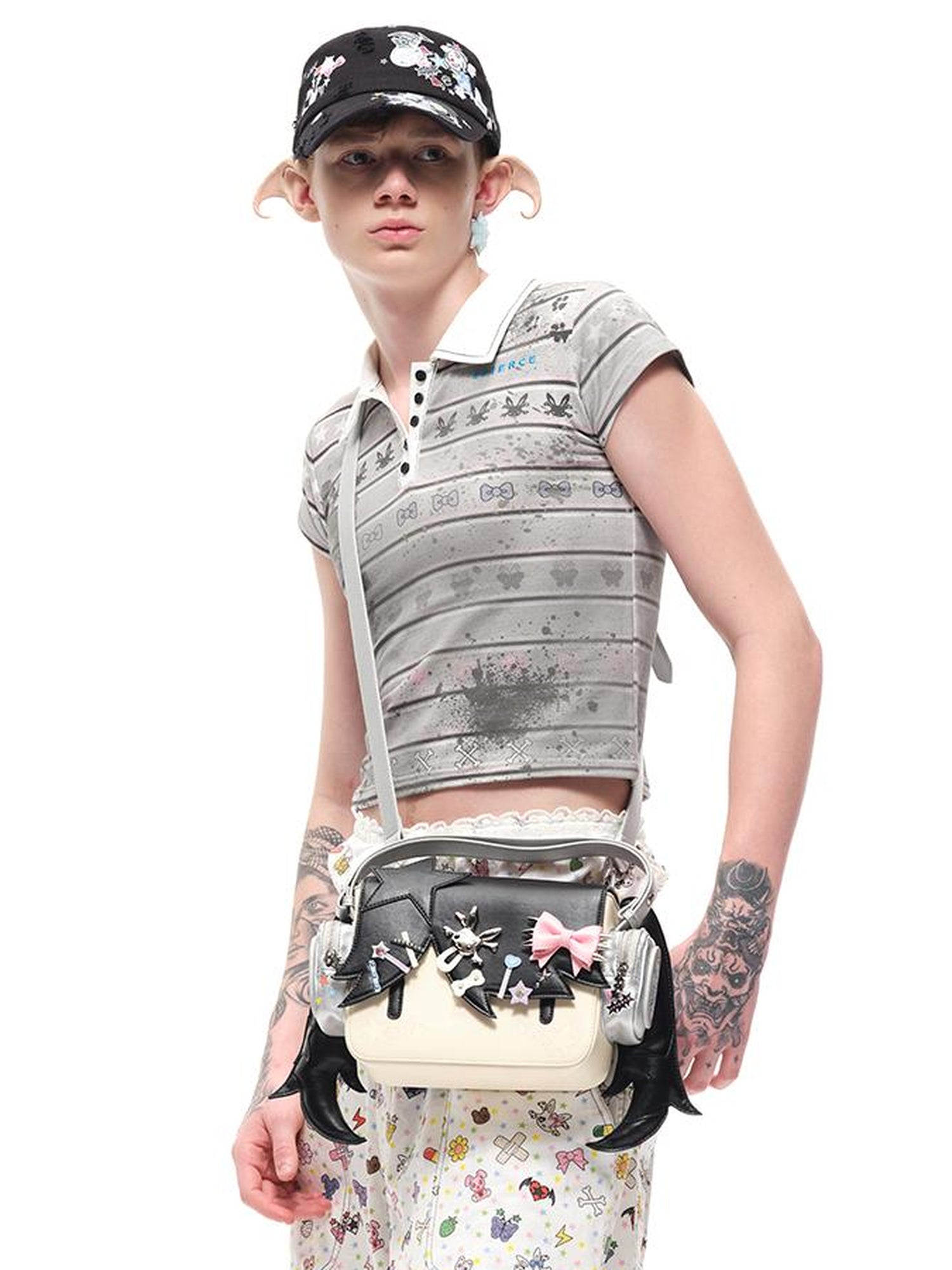 CFIERCE Girl With Headphones Crossbody Bag