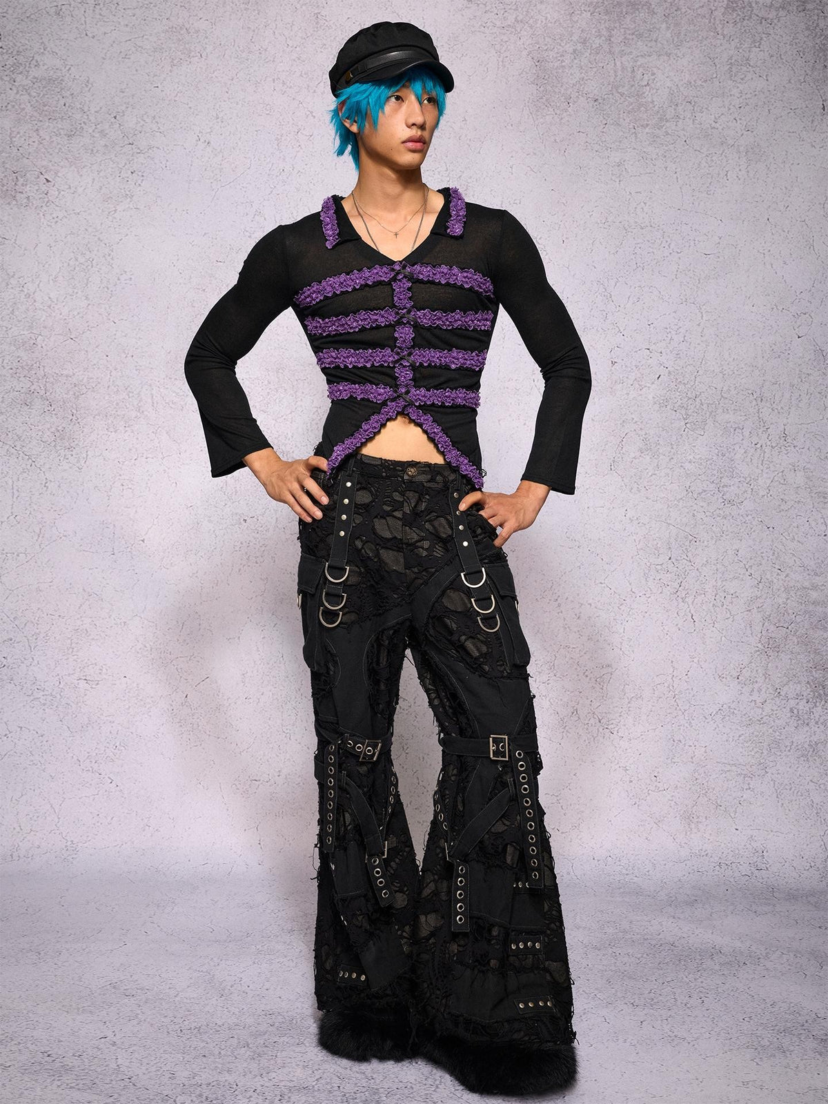 CFIERCE Graphic Print Flared Sleeve Women&