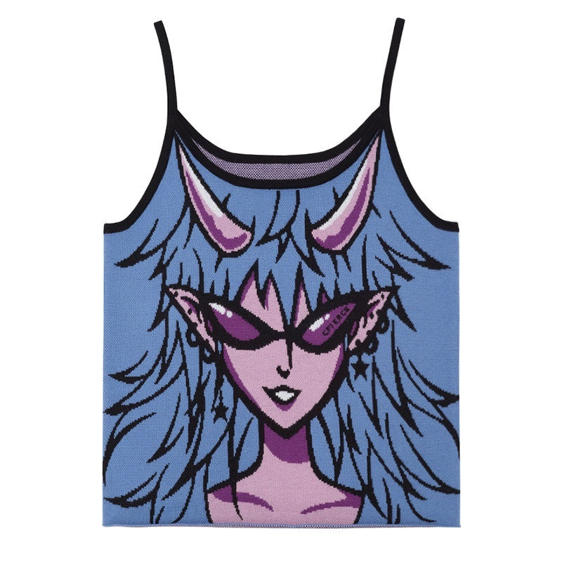 CFIERCE_Gray_Witch_Knit_Webbing_H_Shape_Women&