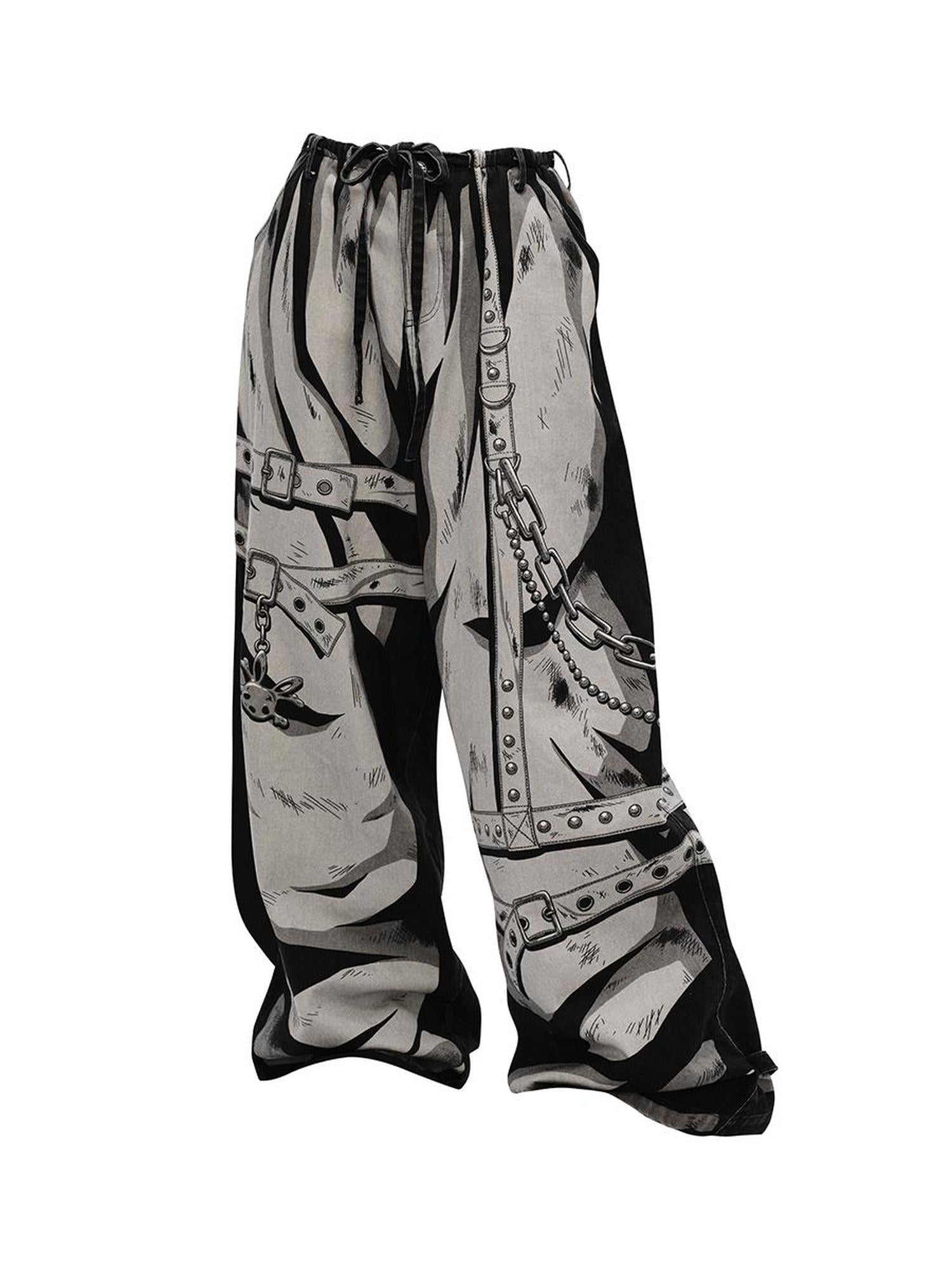 CFIERCE Hand Painted Floral Print Denim Jeans