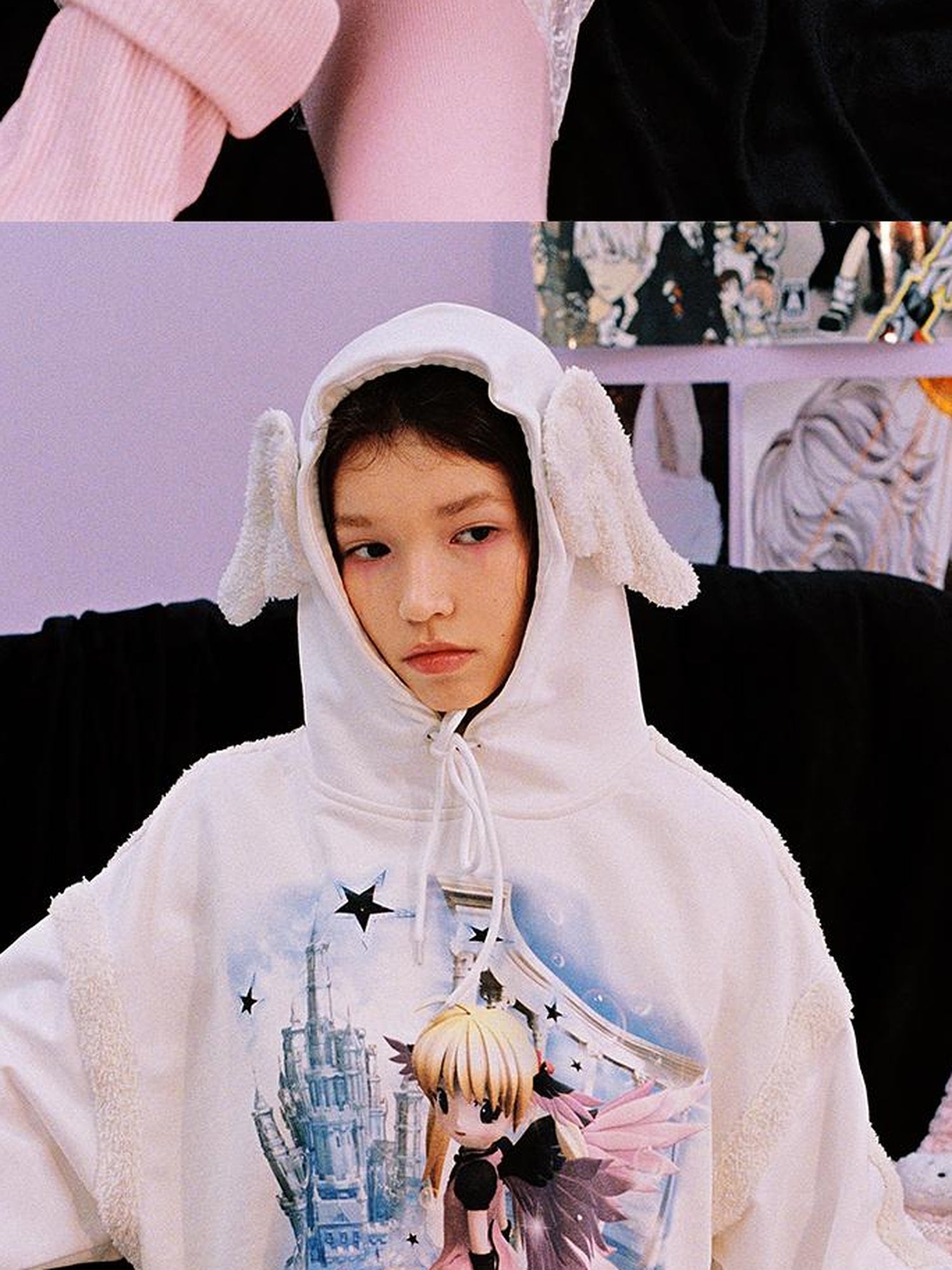 CFIERCE Heaven Angel Wings Printed Hoodie