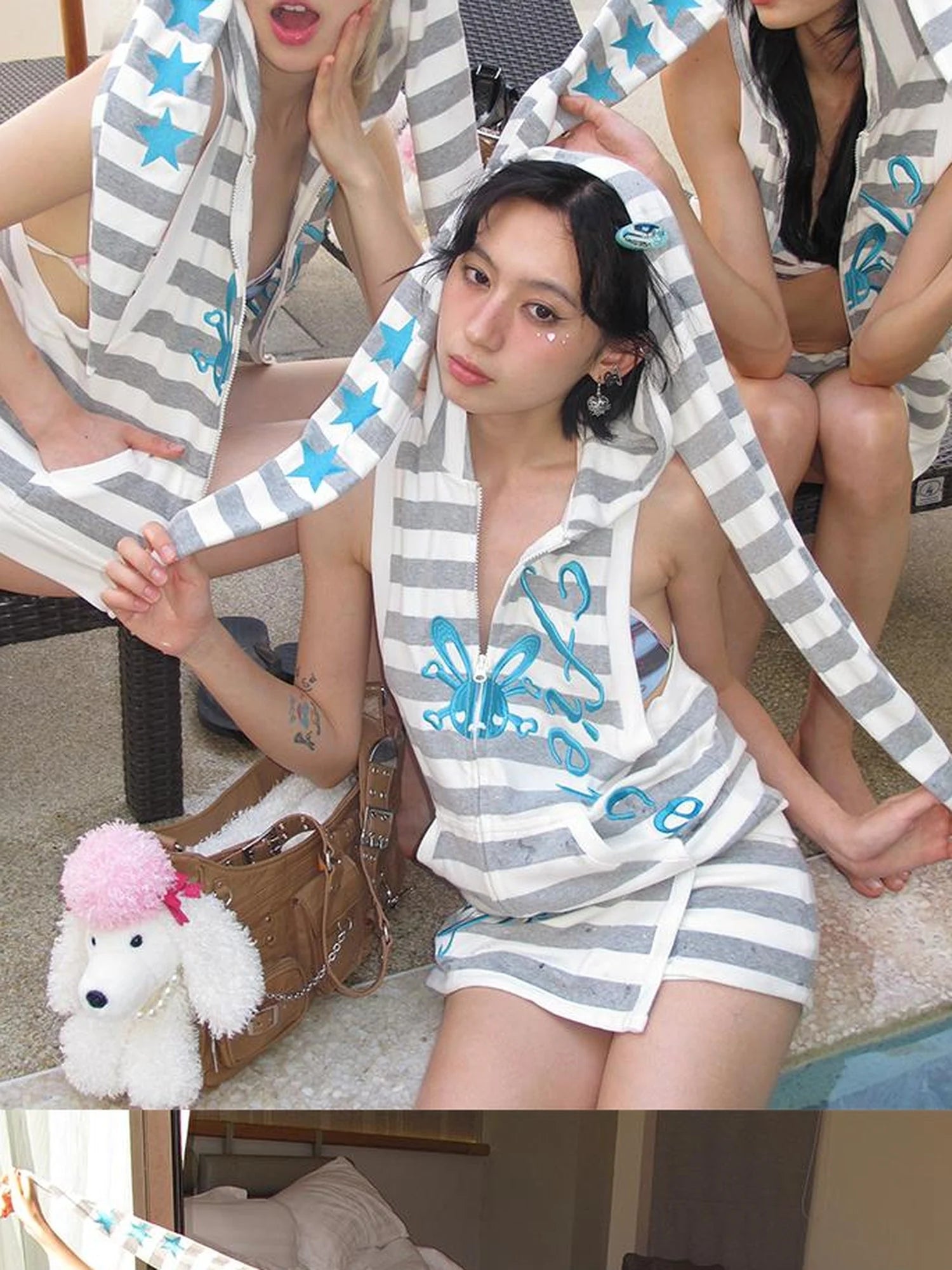 Hooded Towel Bunny Vest